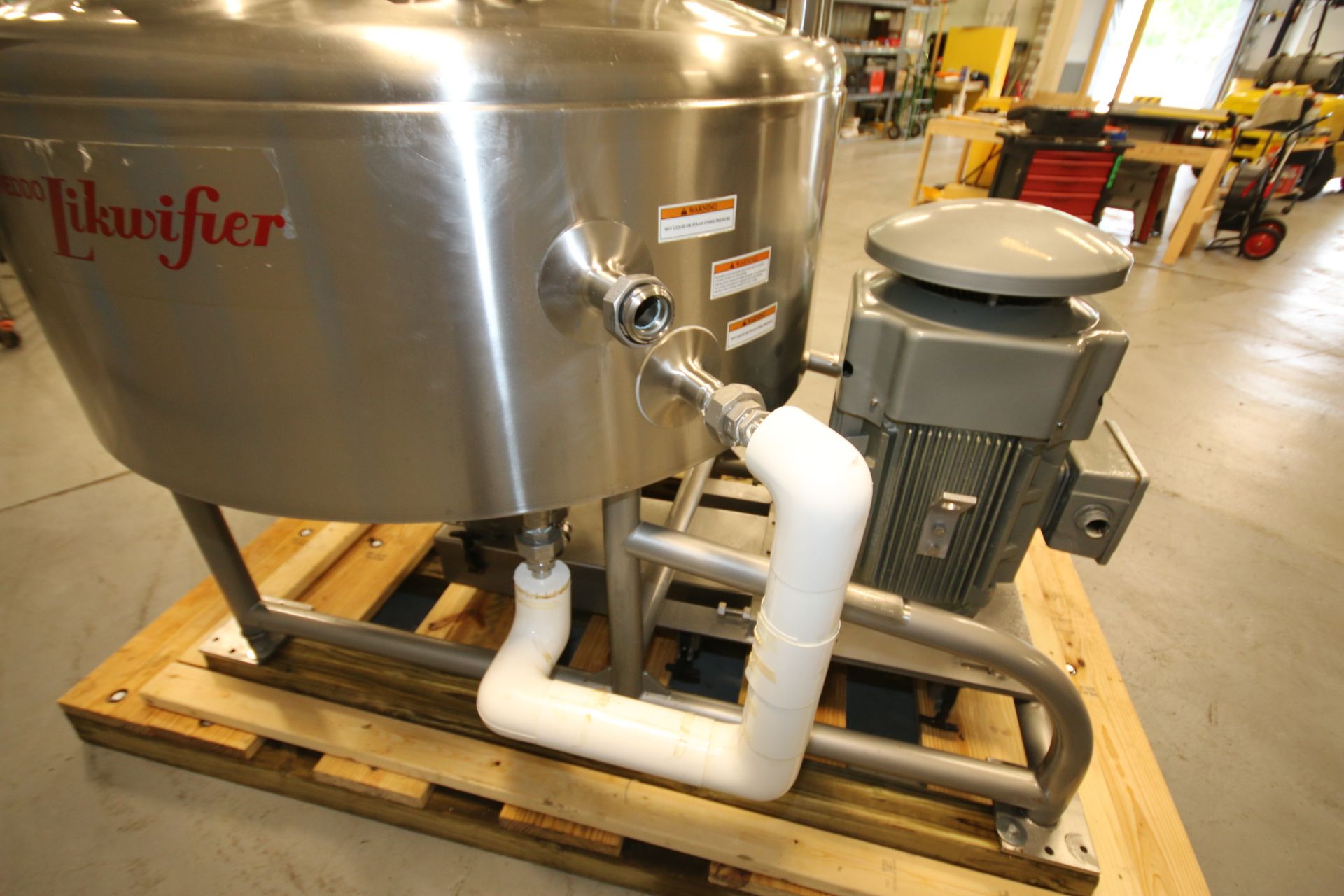 Breddo 100 Gal. Jacketed S/S Liquifier, Model LORWWSSD, SN D-582104 14133, with Off-Set Motor, - Image 9 of 20