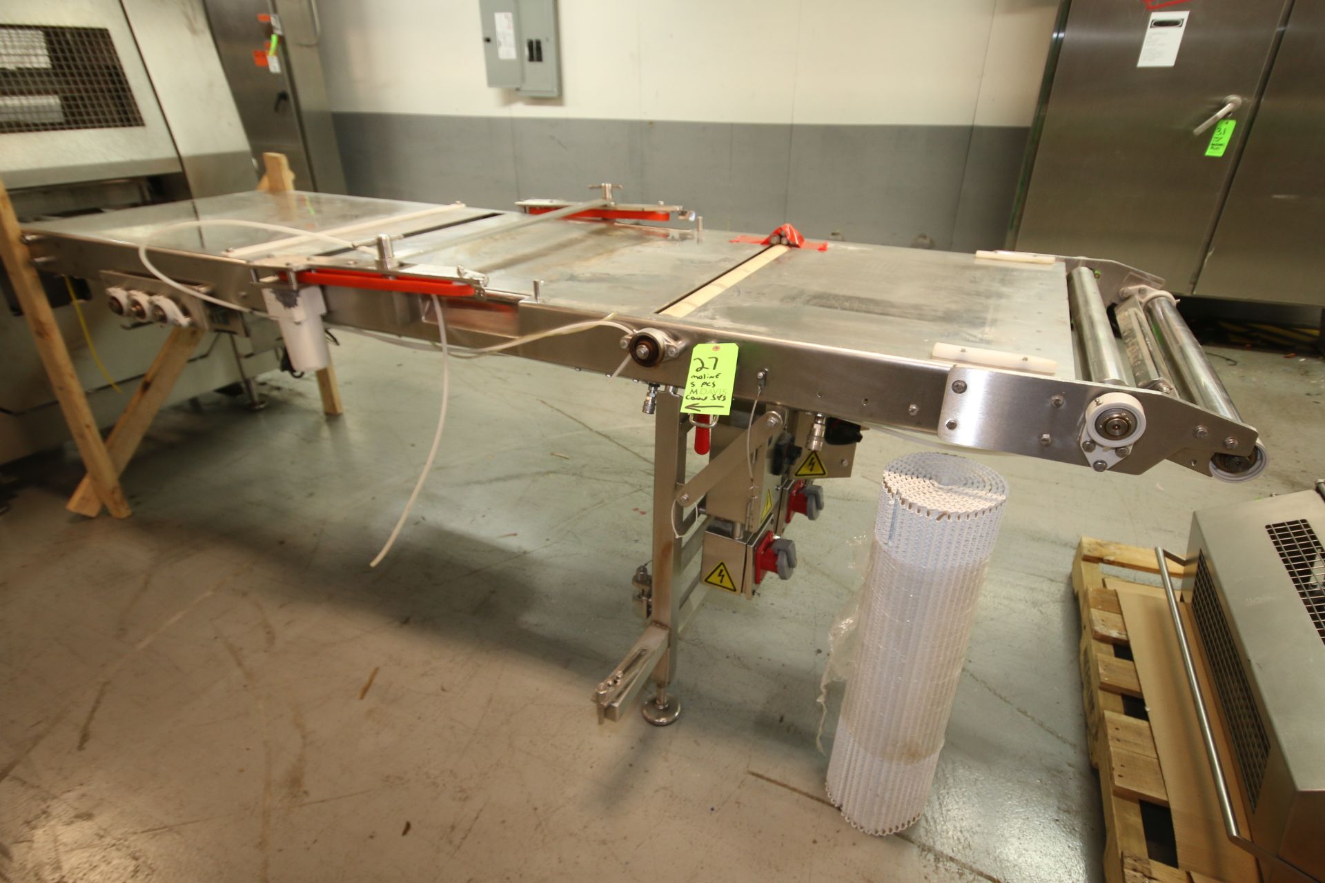 Moline 5 pcs @ 30 ft 9" S/S Dough Stamp / Guillotine In - Feed & Out-Feed S/S Conveyor System with