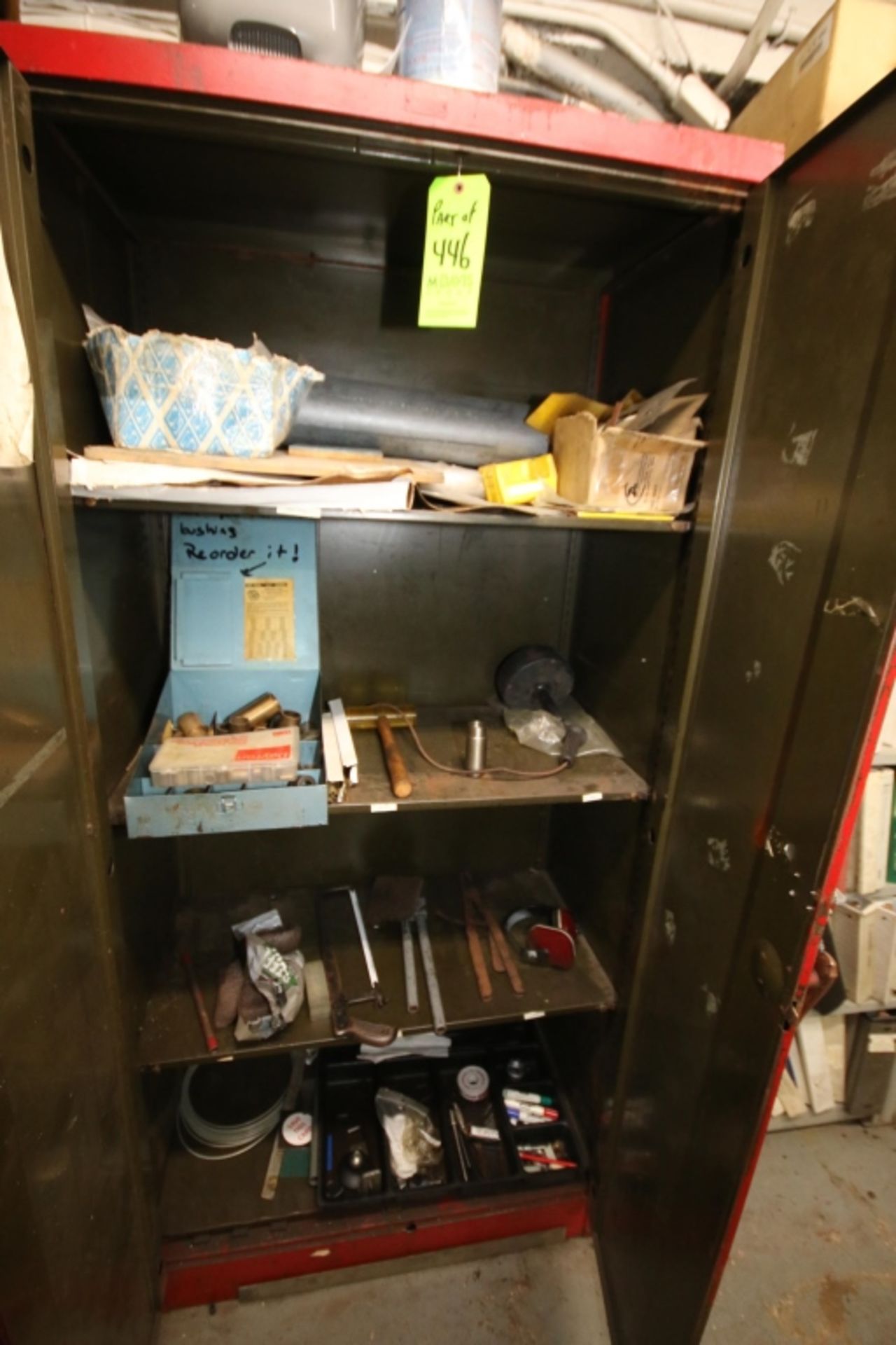Metal Shop Cabinets with Contents to Include Safety Equipment, Allen Wrenches, Fuse Pullers, and - Image 2 of 2