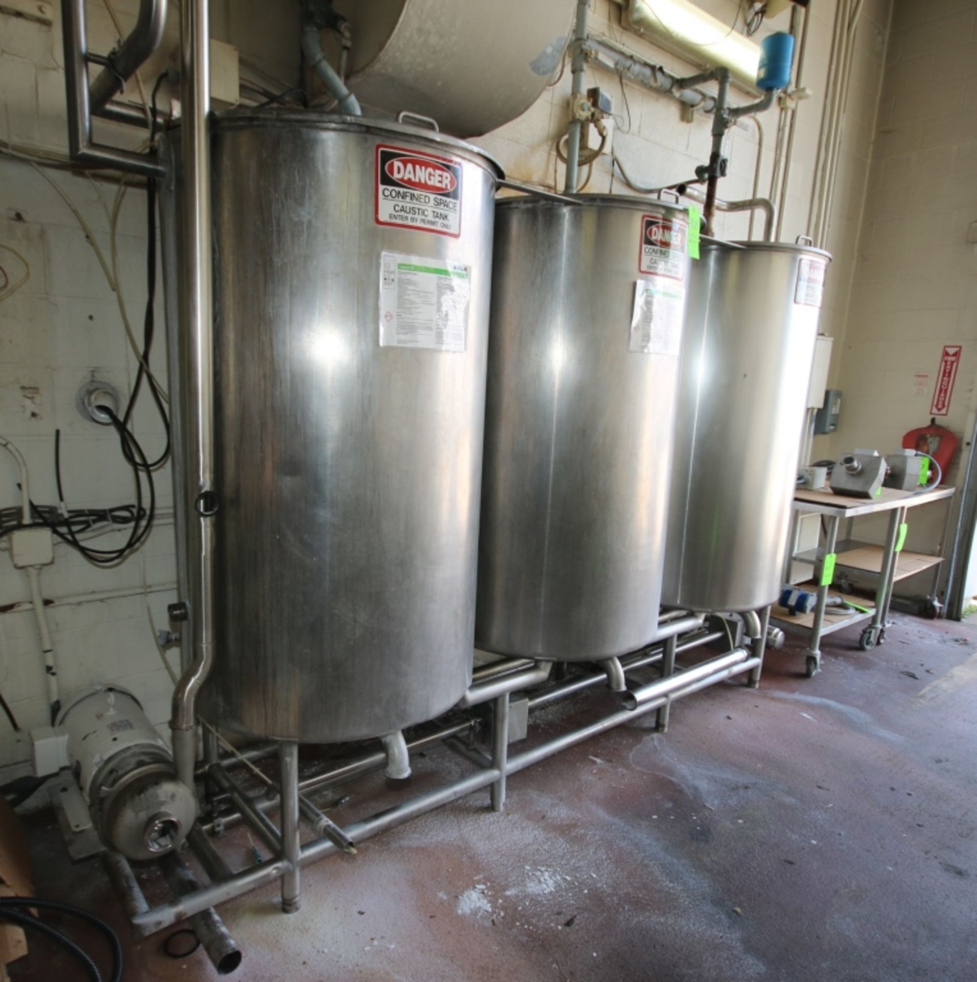 SaniMatic 3 Tank CIP System Includes 250 Gal. Tanks, 15HP S/S Centrifugal Supply Pump: All S/S - Image 2 of 8