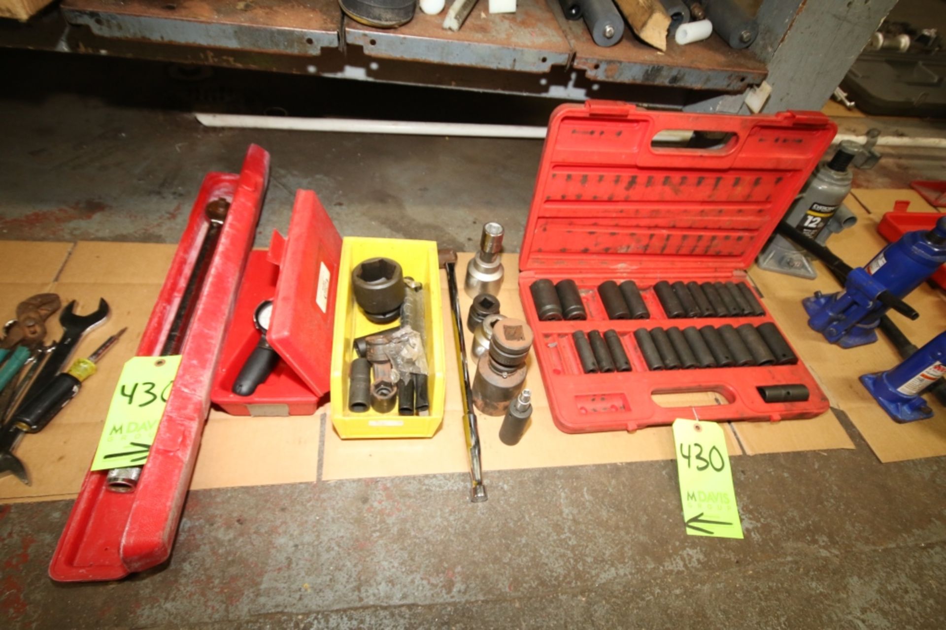 Lot with (2) Torque Wrenches and Multiple Sockets