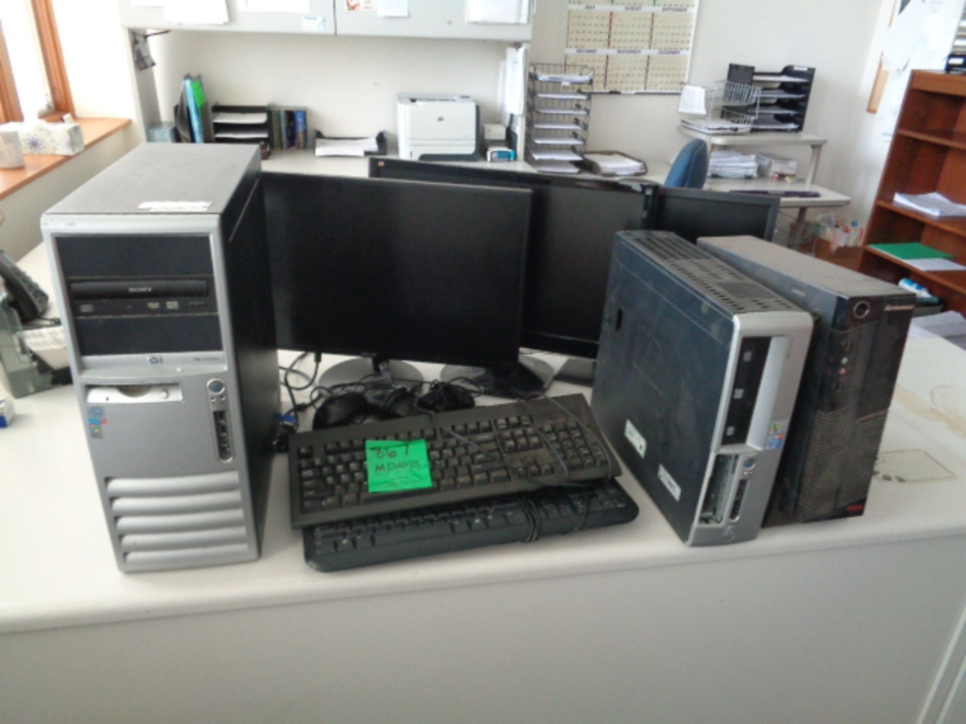 Desk top Computers- 2-HP & 1 Lenovo