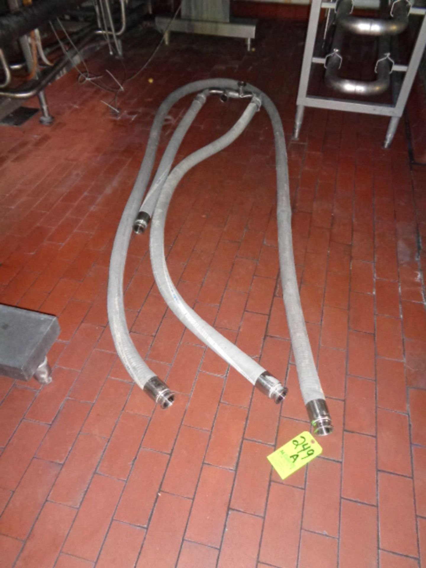 Lot of (3) Sanitary Hoses 2" Clamp, with Bonded Ends (1) 20ft, (1) 8ft, (1) 4.5ft