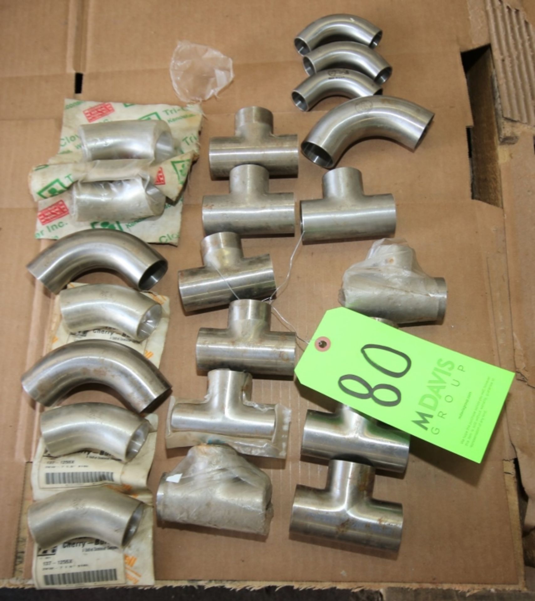 New Weld Type S/S Elbows and Tees; Includes (8) 1" Elbows and (11) 1.5" Tees