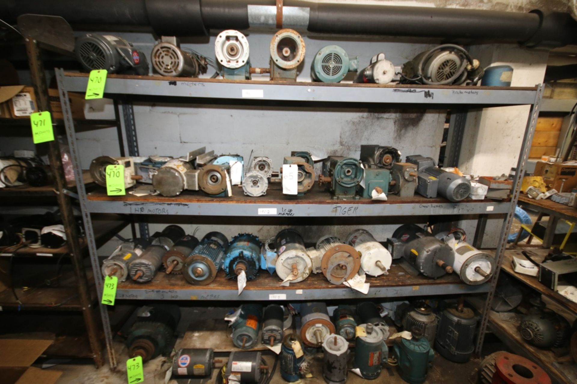 Lot of (3) Steel Shelf Units: Heavy Duty for Motors - Image 3 of 3