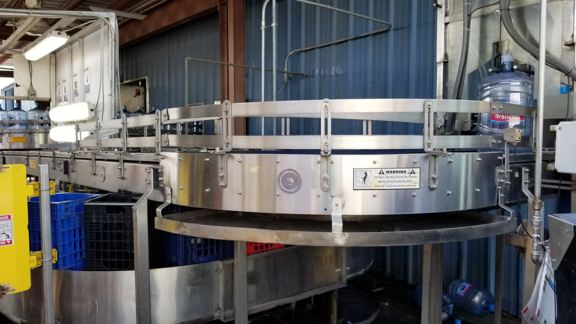 S/S 5 Gal. Bottle Conveyor, Manufactured by Alliance Industrial including Drives, Curves, Stands and - Image 2 of 3