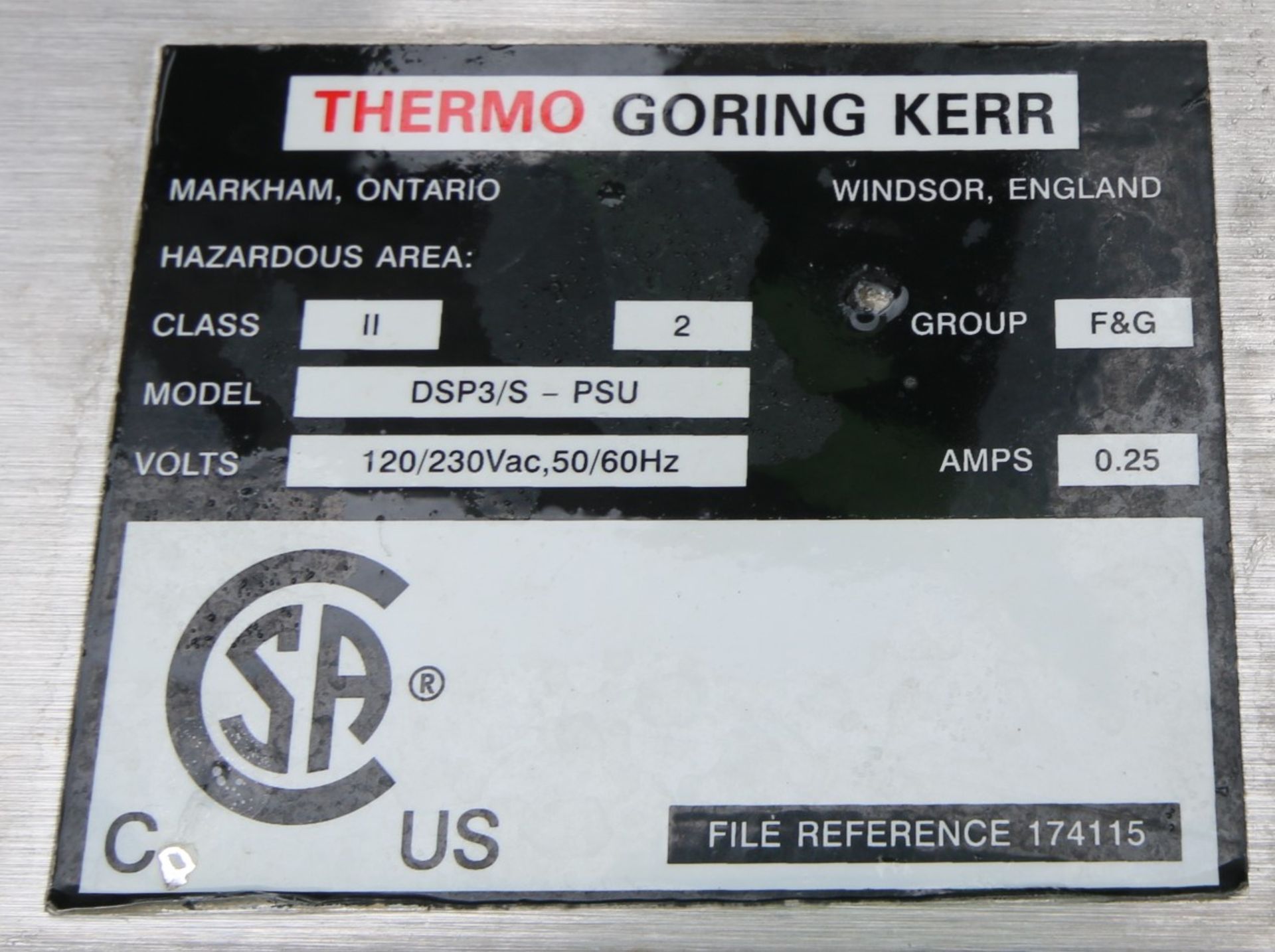 Thermo / Goring Kerr S/S Metal Detector System, Model DSP3/S - PSU, Product Opening 37 1/2" W x 2 - Image 5 of 5