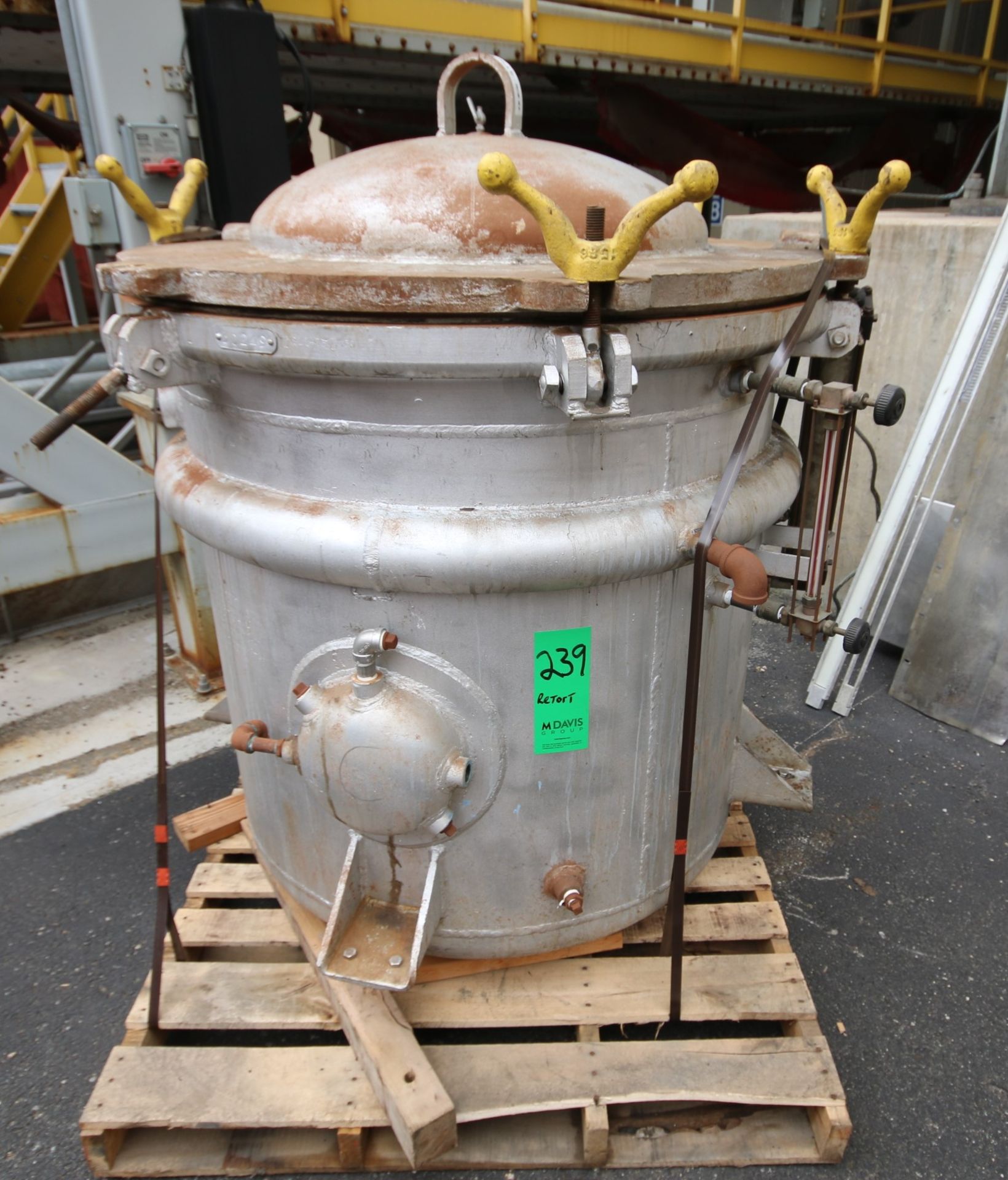 Lanc Iron Works Single Chamber Vertical Retort, SN 135-5-19, 30 lbs Max WP, 650 Degree Max Temp,