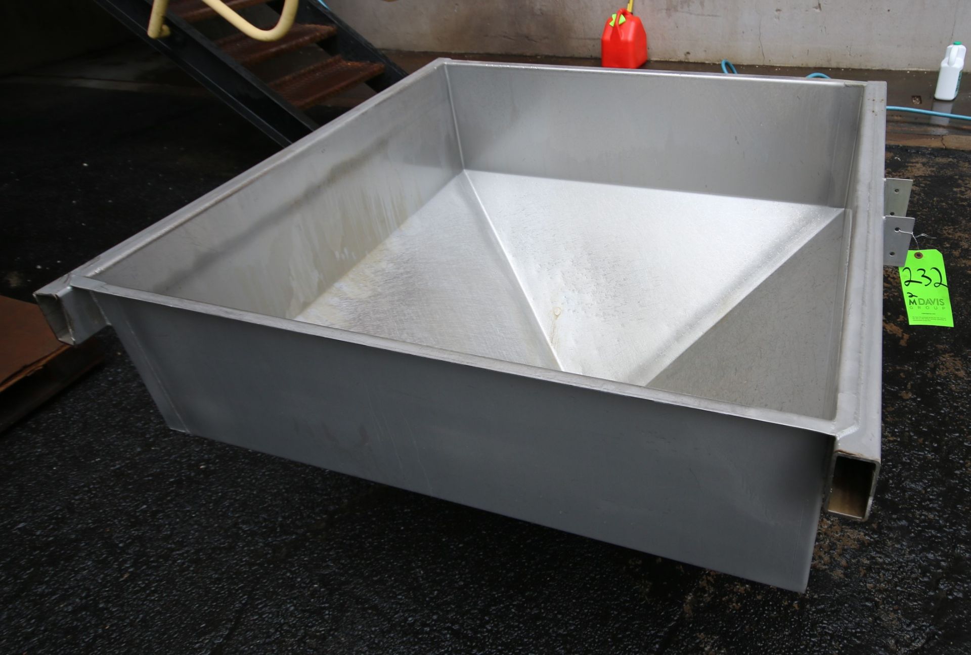 (3) S/S Hoppers - (2) 48" W x 48" W x 34"D and (1) 43" W x 44" W x 24" D