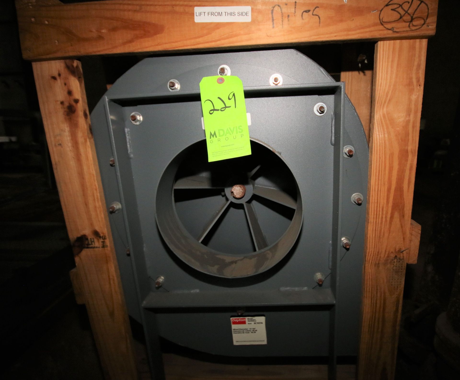 New in Crate Dayton 19" Blower, Model 3C107A - Image 2 of 5