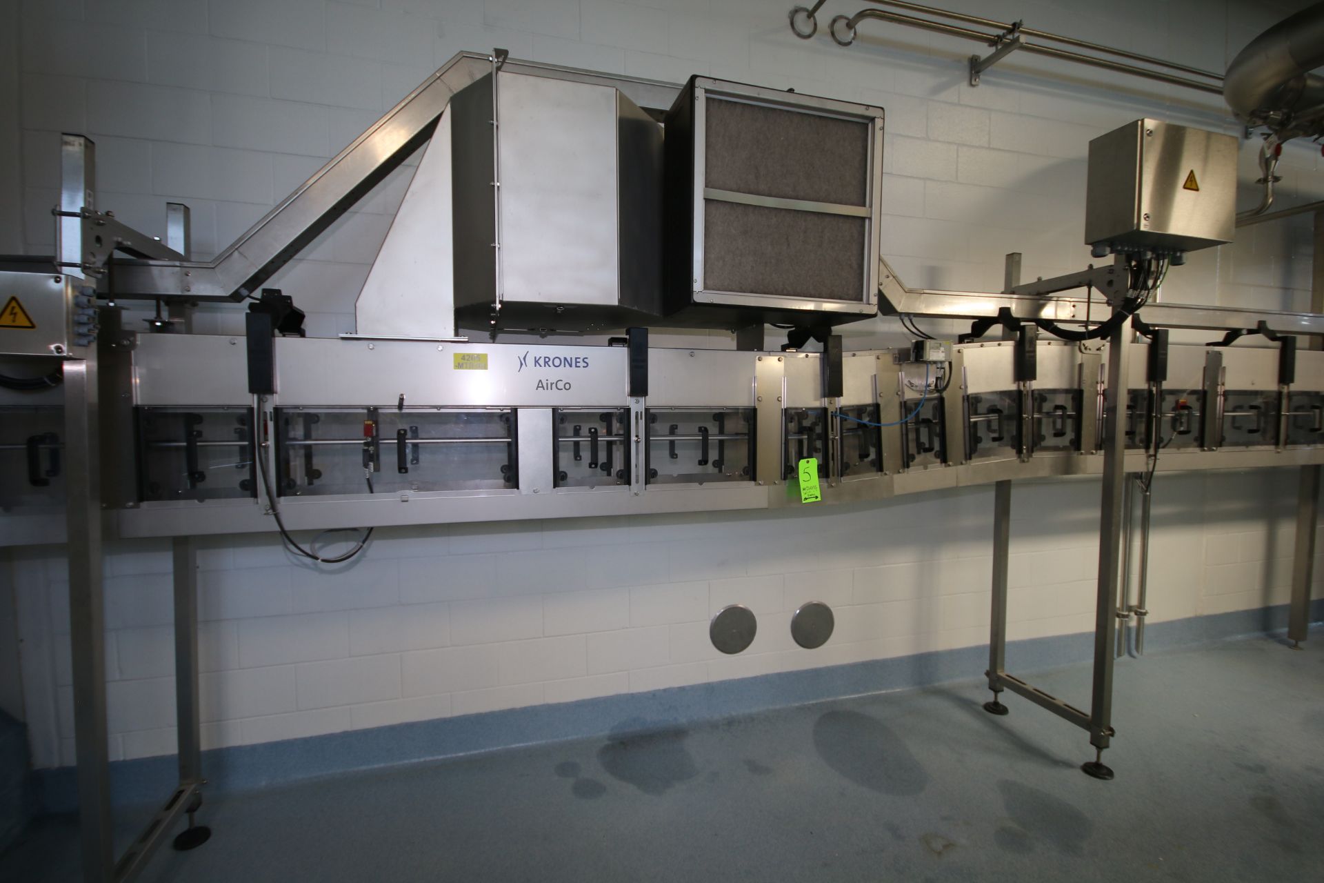 Krones AirCo Air Conveyor System, Type: AIRCO S, S/N K970-B83, with (4) Krones Blowers, Aprox. 84' - Image 3 of 5