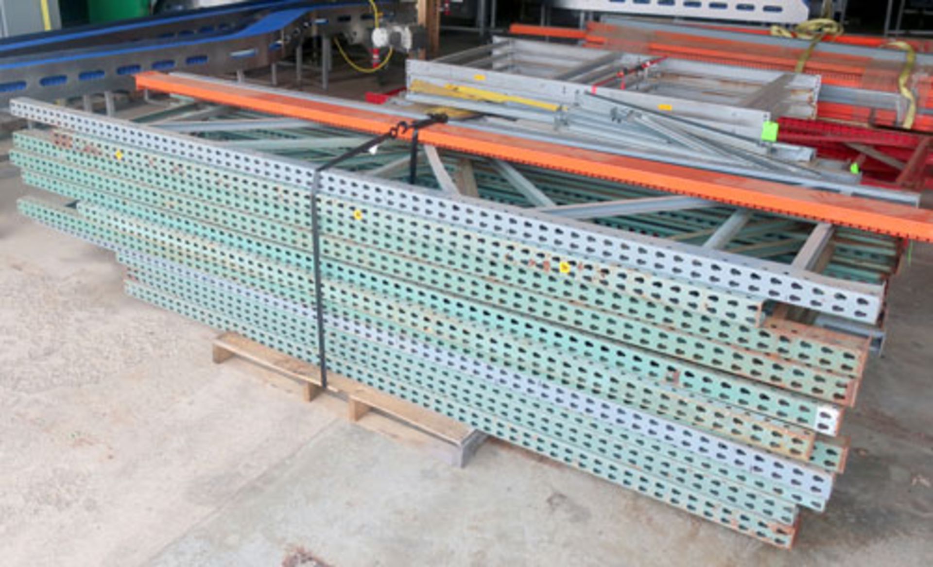 Lot of pallet racking consisting of; approximately (30) 8', 10', and 12' uprights, approximately ( - Image 3 of 10