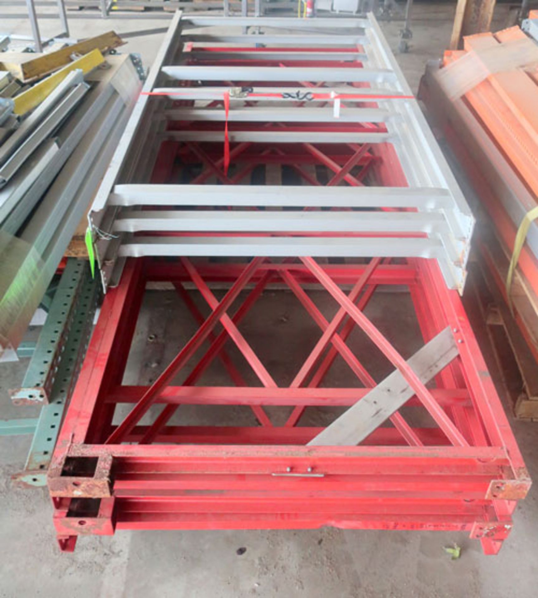 Lot of pallet racking consisting of; approximately (30) 8', 10', and 12' uprights, approximately ( - Image 8 of 10
