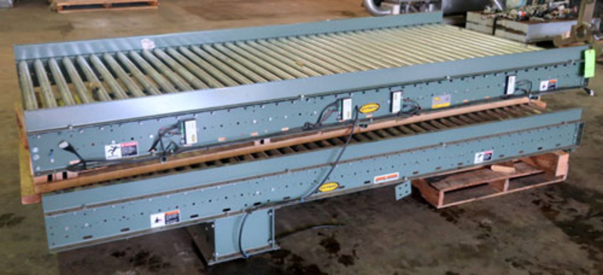 Lot of (2) sections of Hytrol roller conveyor, approximately 52" wide x 10' long. - Image 2 of 6