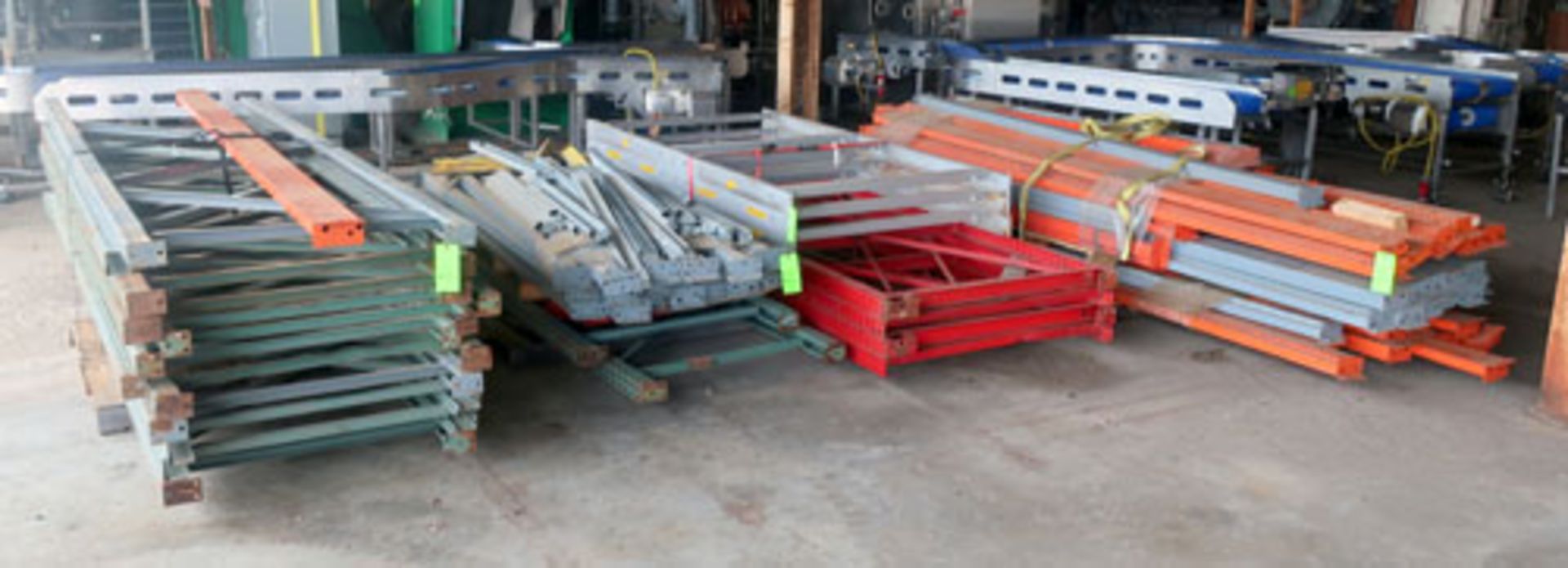 Lot of pallet racking consisting of; approximately (30) 8', 10', and 12' uprights, approximately (