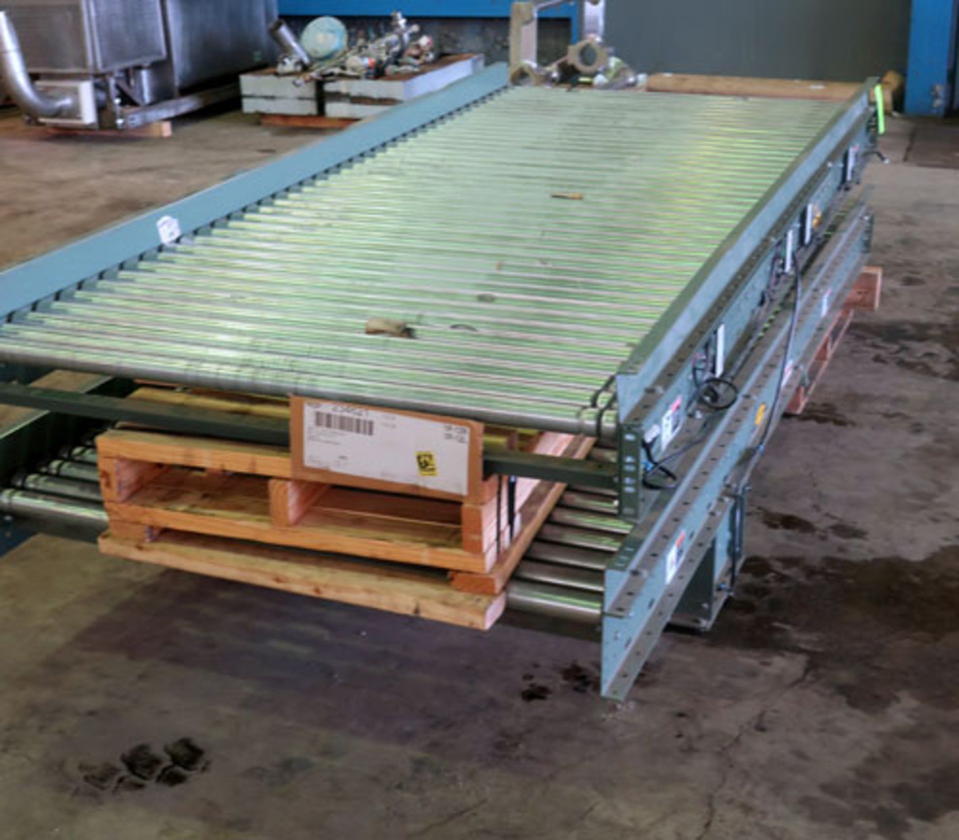 Lot of (2) sections of Hytrol roller conveyor, approximately 52" wide x 10' long. - Image 3 of 6