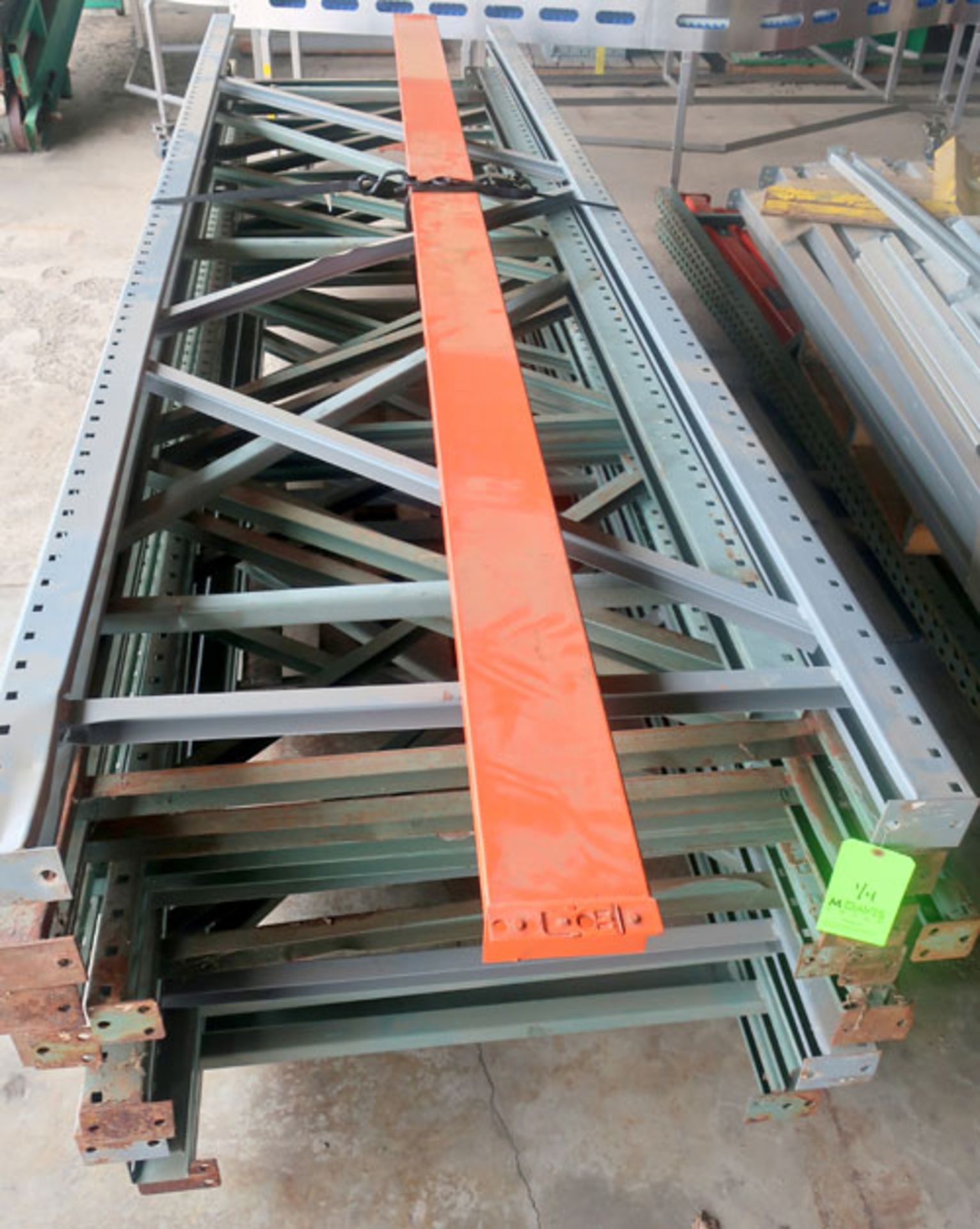 Lot of pallet racking consisting of; approximately (30) 8', 10', and 12' uprights, approximately ( - Image 4 of 10