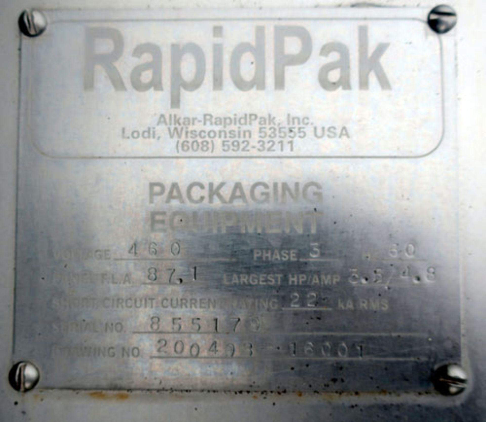 RapidPak roll Stock Thermoforming System, Model: RP-55. Includes automatic film feed, stainless - Image 17 of 36