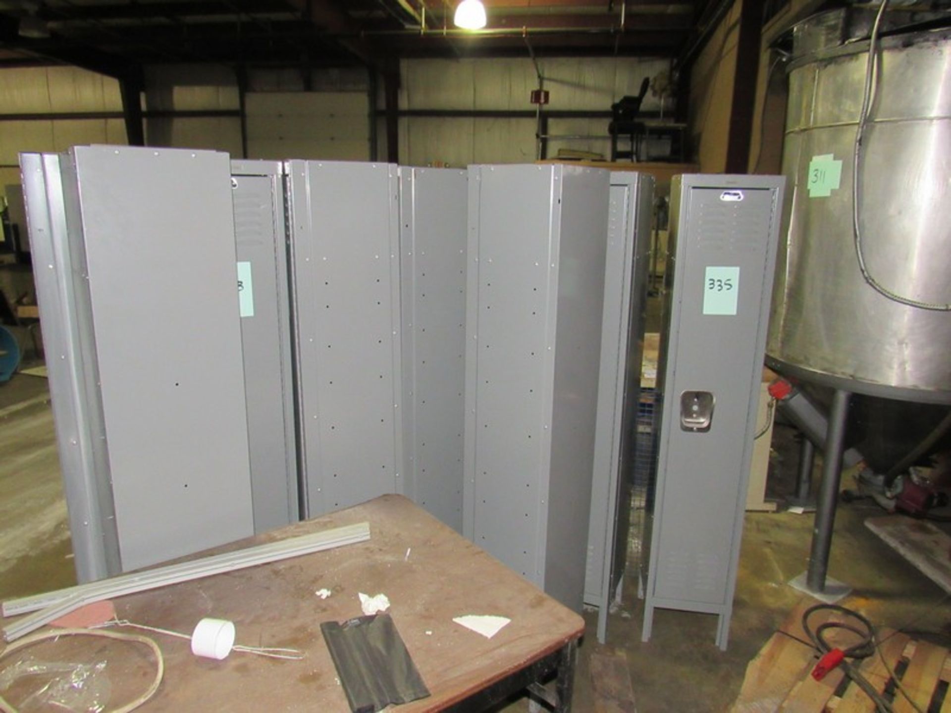 One Lot 5 List Industries Locker with one shelf, 12" wide, Removal and loading charges are