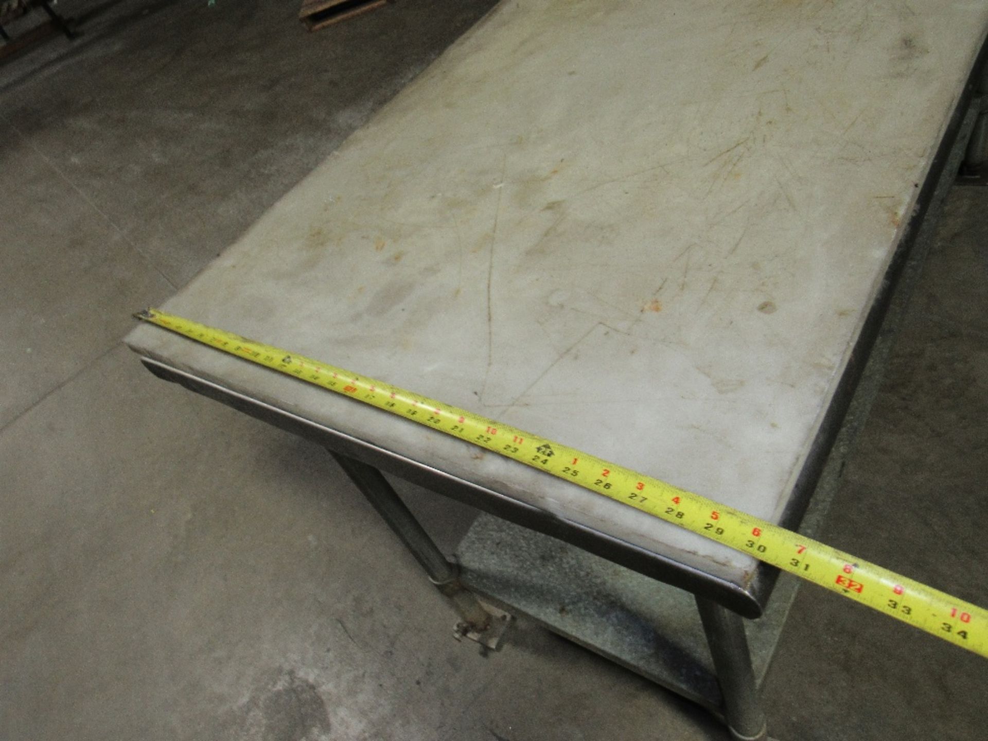 Stainless Steel Table with Teflon removable Plate Cover - Galvanized second surface -- (RIGGING - Image 3 of 14