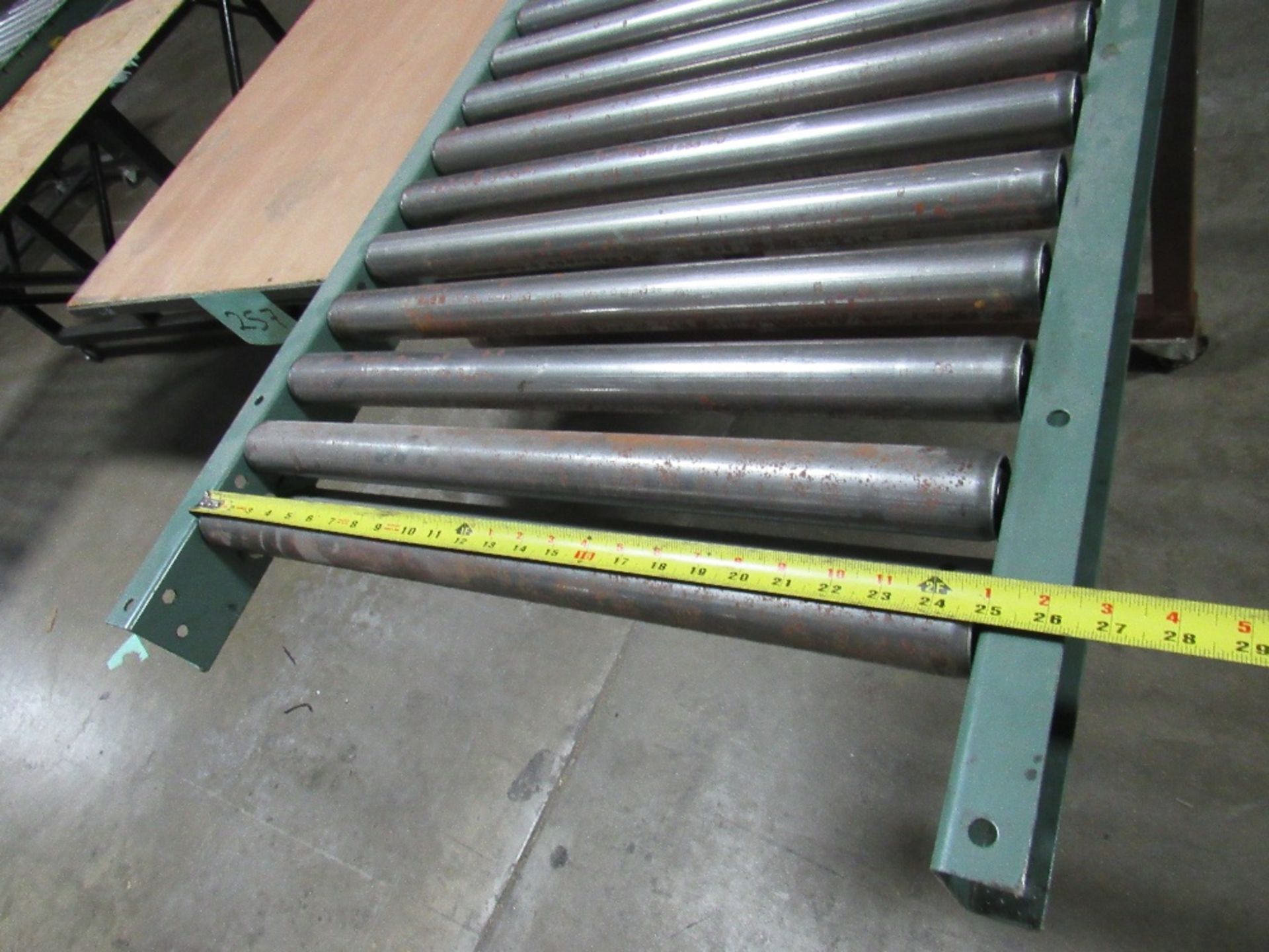 Little used Packing Conveyor with Hytrol Roller conveyor - two work surfaces - square tube base on - Image 5 of 14