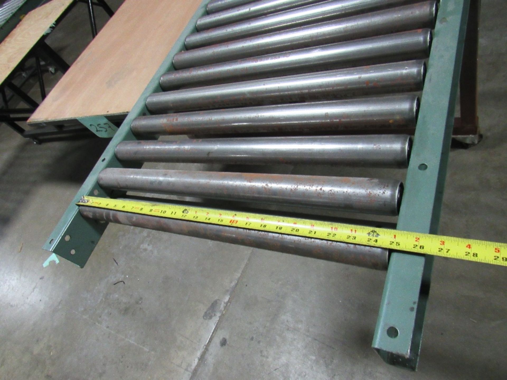 Little used Packing Conveyor with Hytrol Roller conveyor - two work surfaces - square tube base on - Image 10 of 14