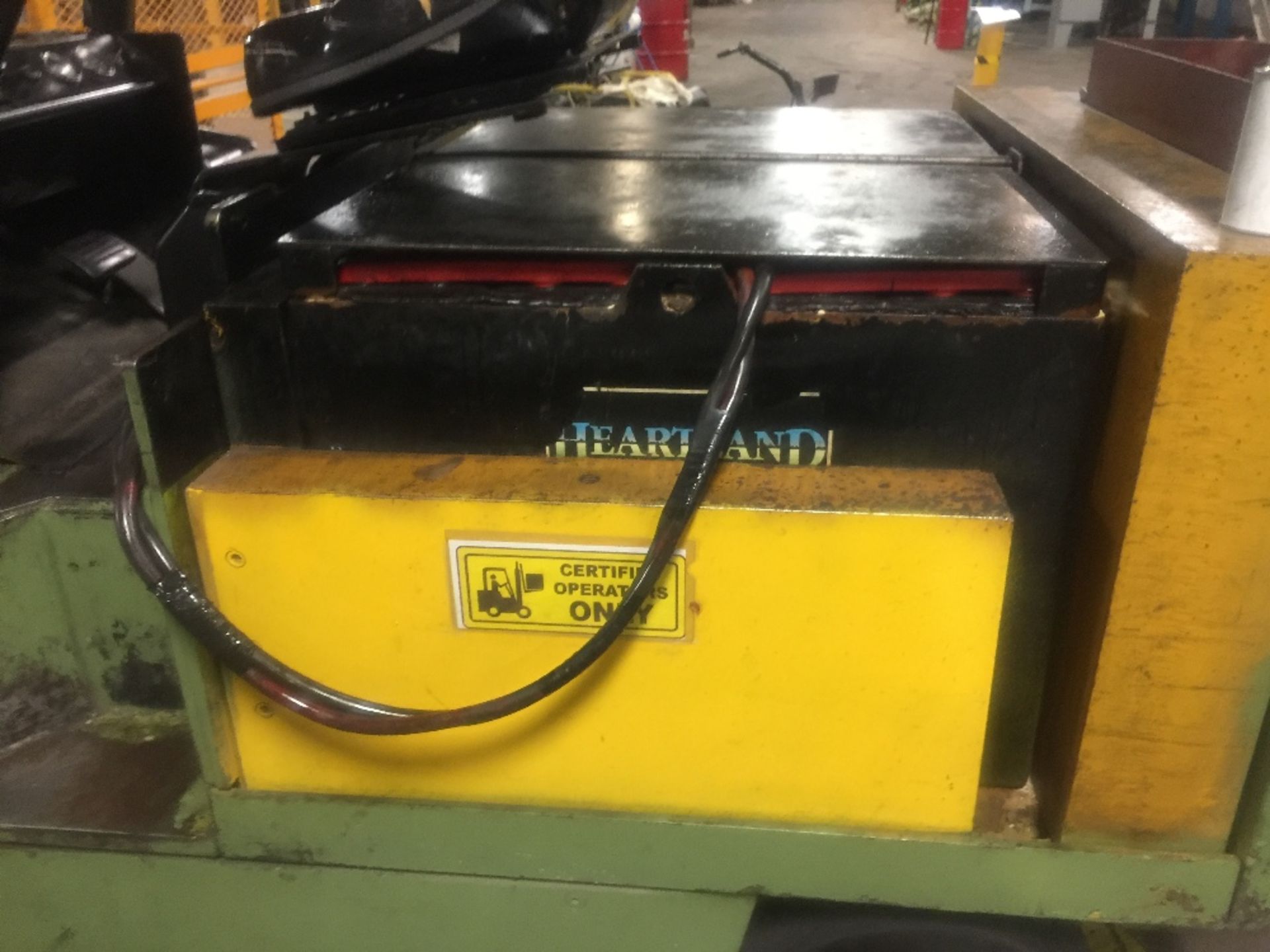 Clark Heavy duty 8000 pound Sit Down Forklift Truck battery operated. Battery weak (Rigging and - Image 36 of 38