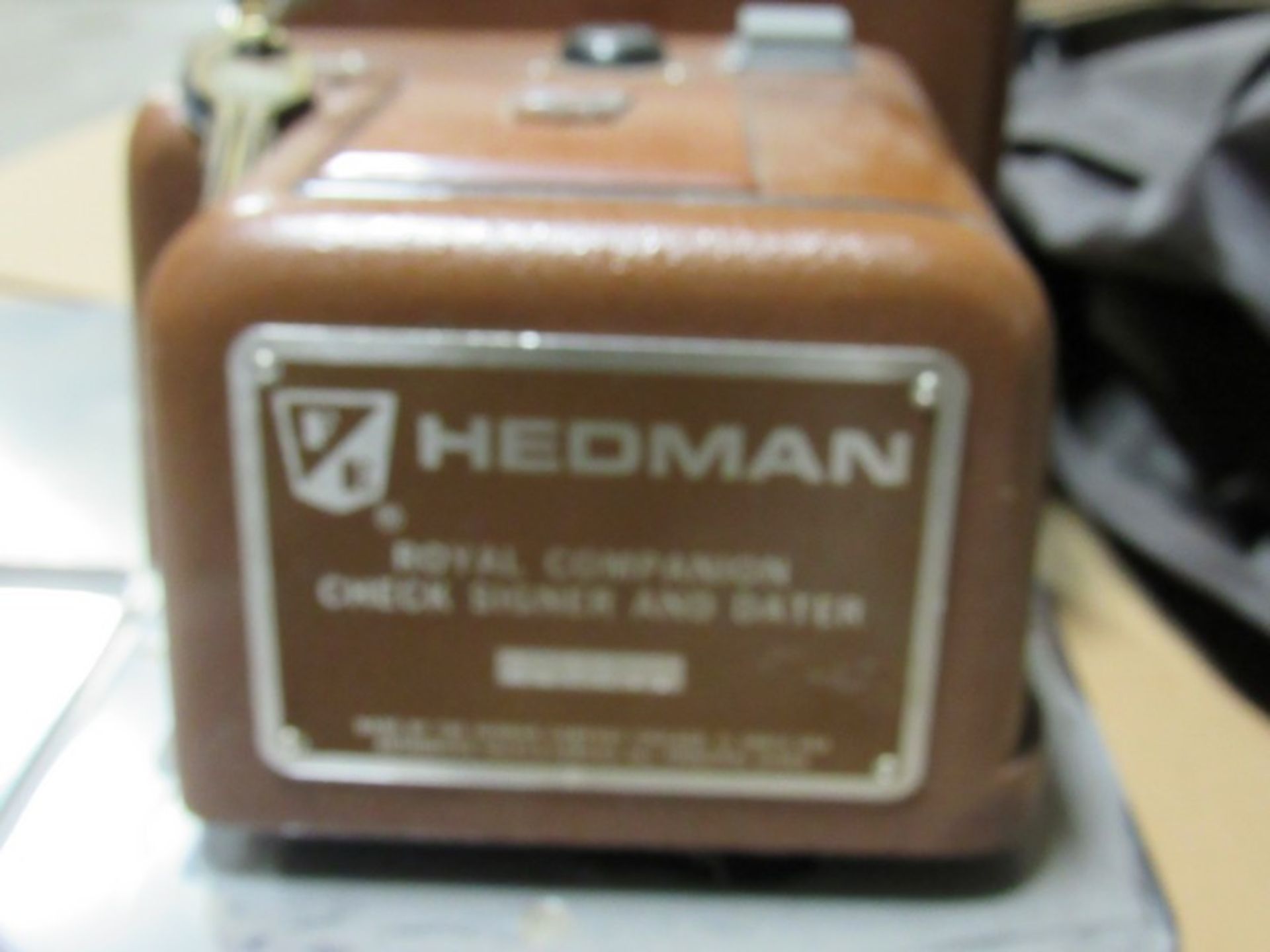 One Lot two Hedman vintage check printer. Free removal and loading; Optional Palletizing $15. - Image 4 of 8