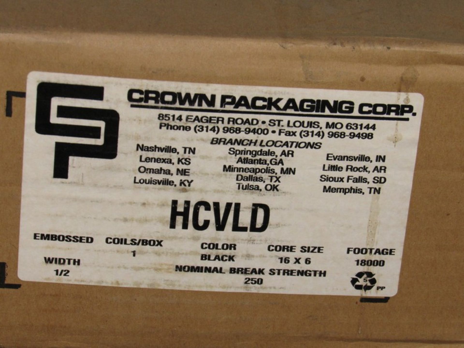 One Lot 8 Boxes of Unused Plastic Banding by Crown Packagin Corporation. Removal and loading charges - Image 4 of 5