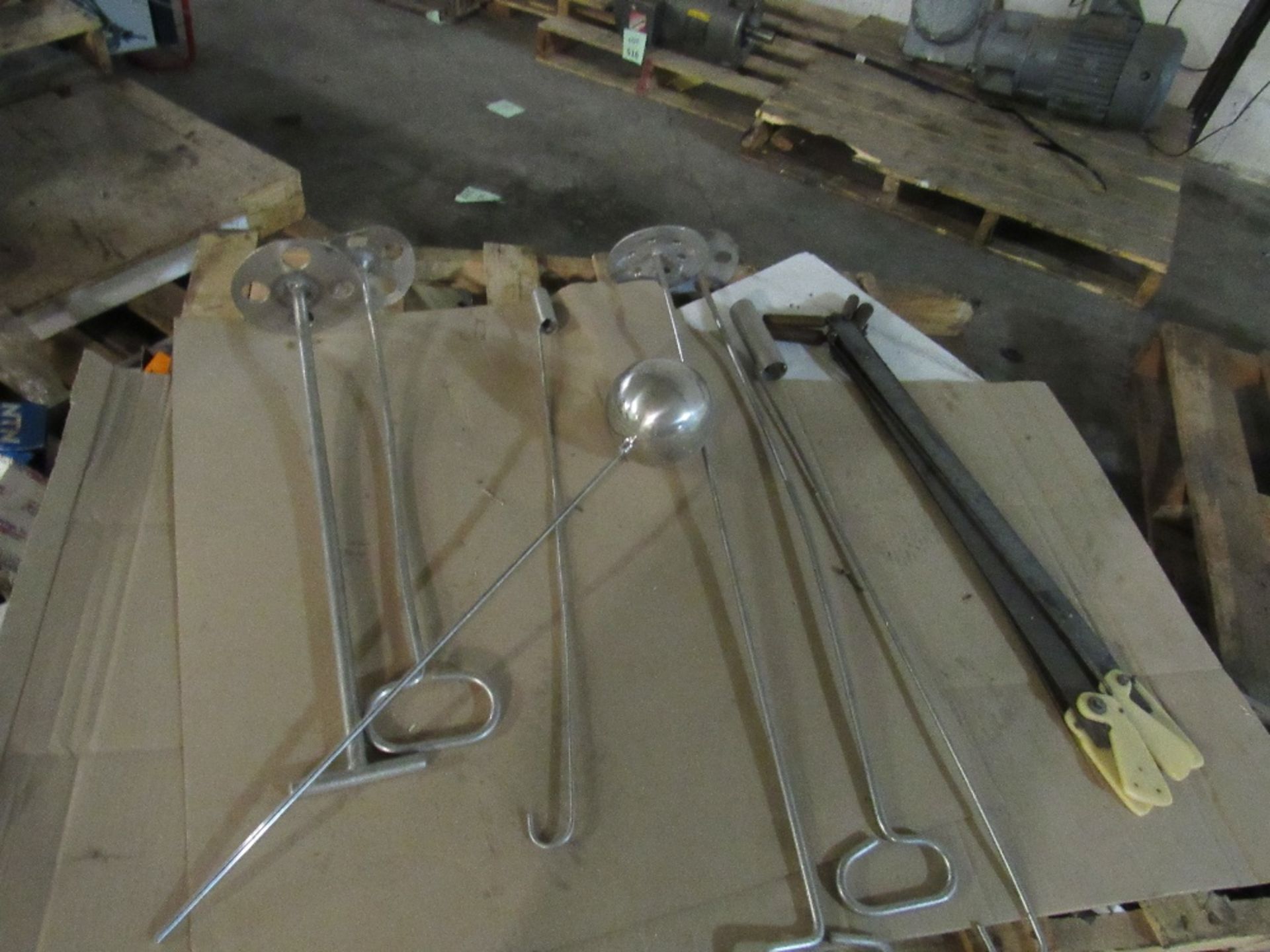 One pallet assortment of misc. hand mixers, samplers -- Removal and loading free. Optional prep