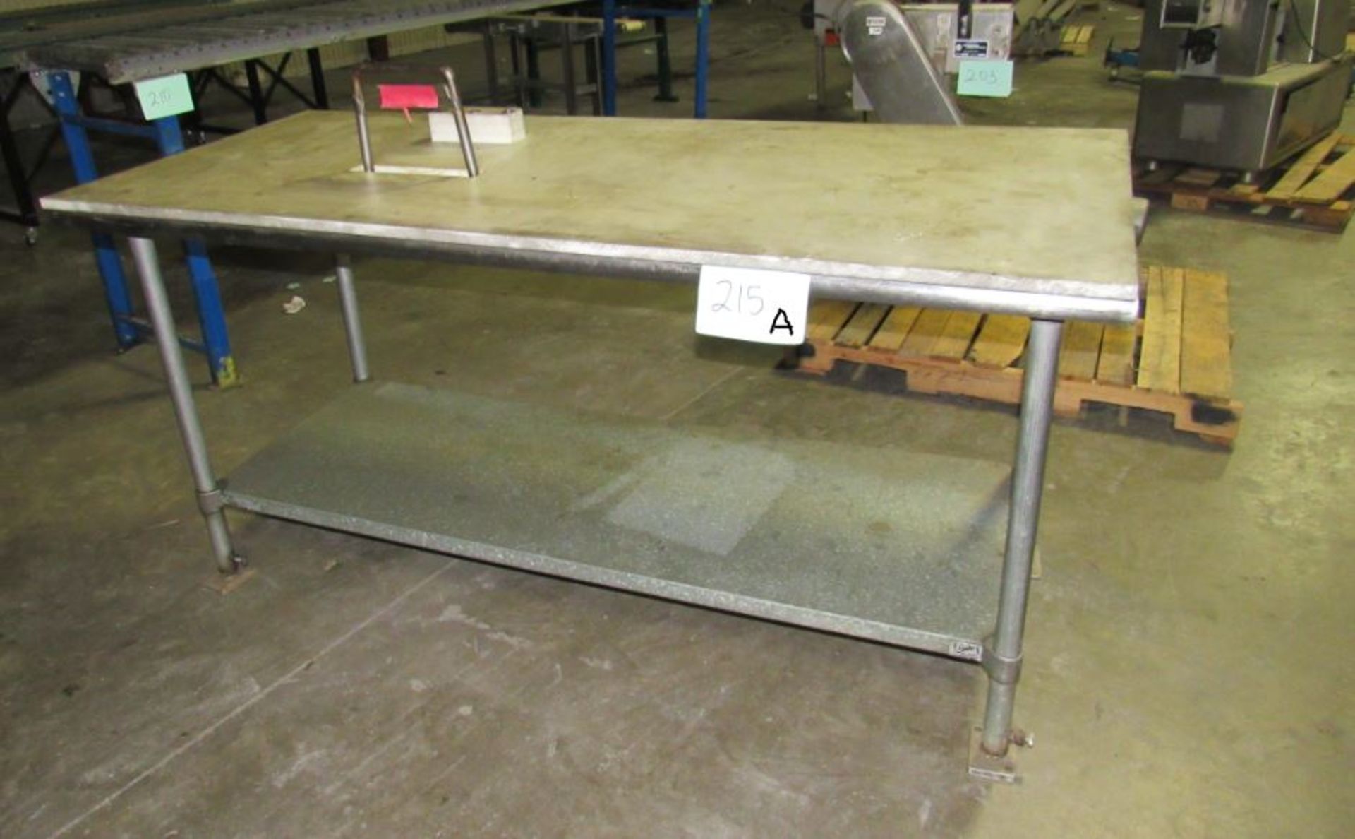 Stainless Steel Table with Teflon removable Plate Cover - Galvanized second surface -- (RIGGING