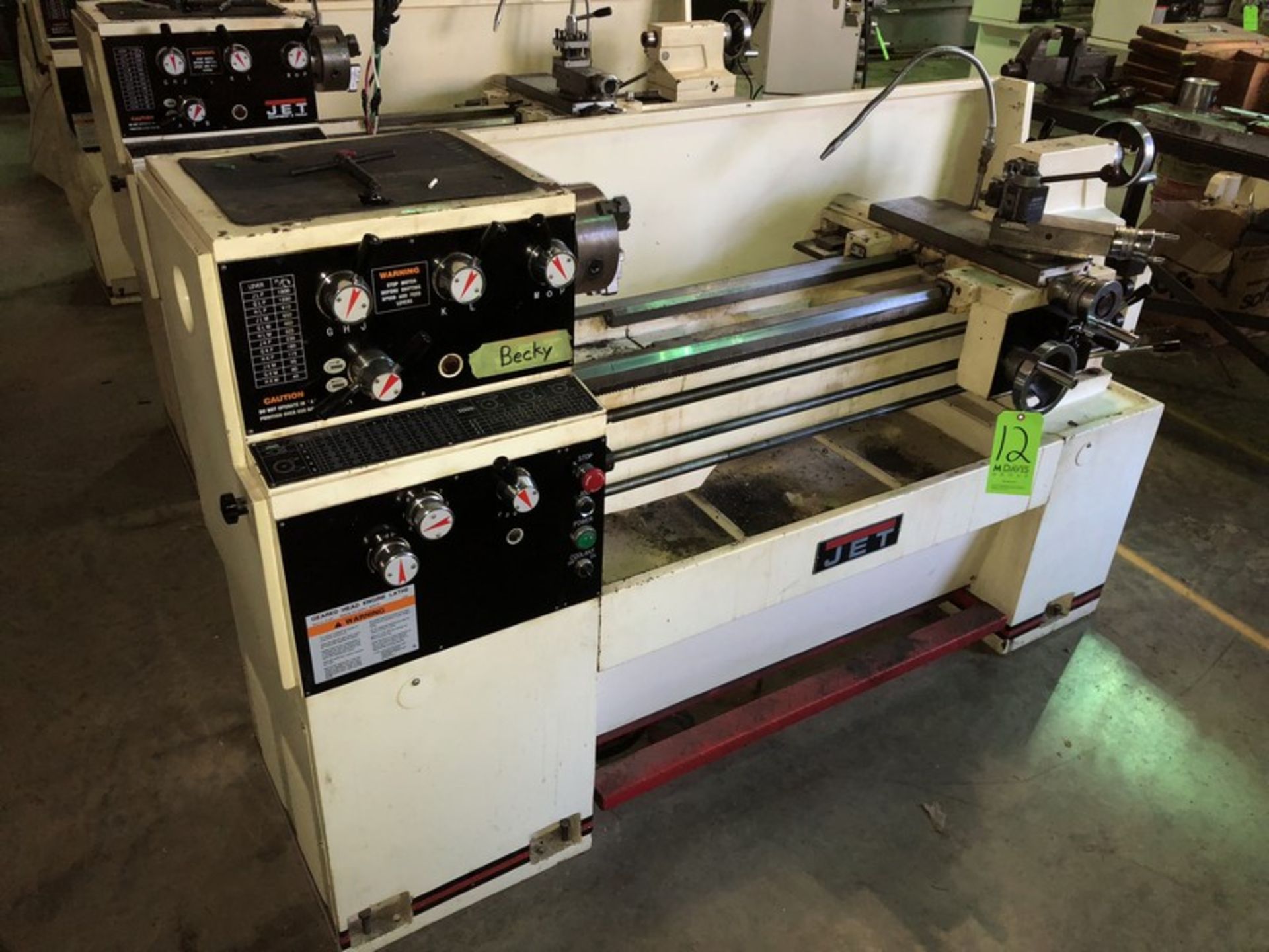 Jet Lathe, M/N GH-1340W-3, S/N 608W1642W, with Aprox. 55" Working Area (LOCATED IN FARMINGTON, - Image 2 of 4