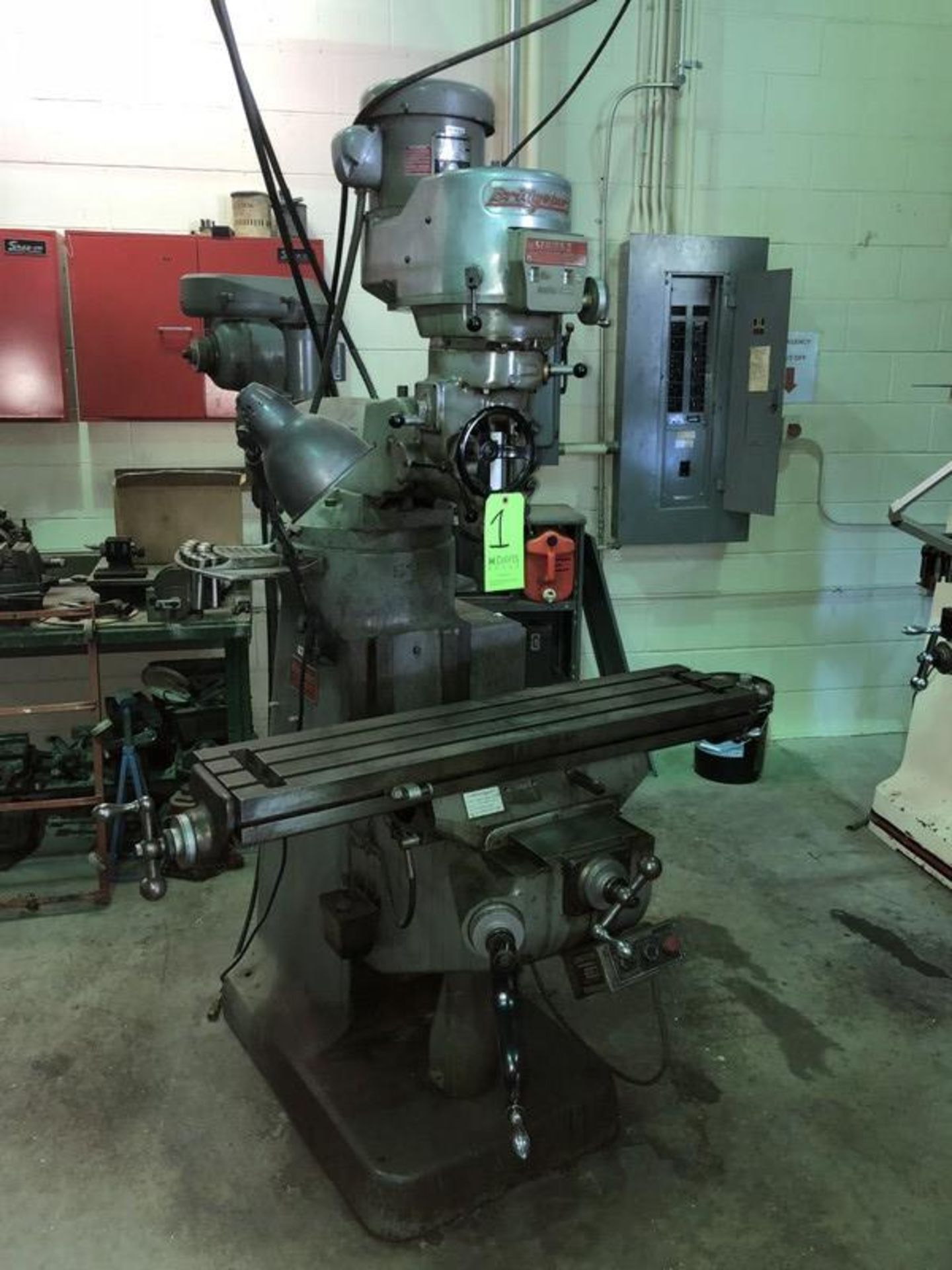 Bridgeport Vertical Milling Machine, S/N 2J-82761/2, Series 1, with 2 hp Spindle Speed, with 42" L x