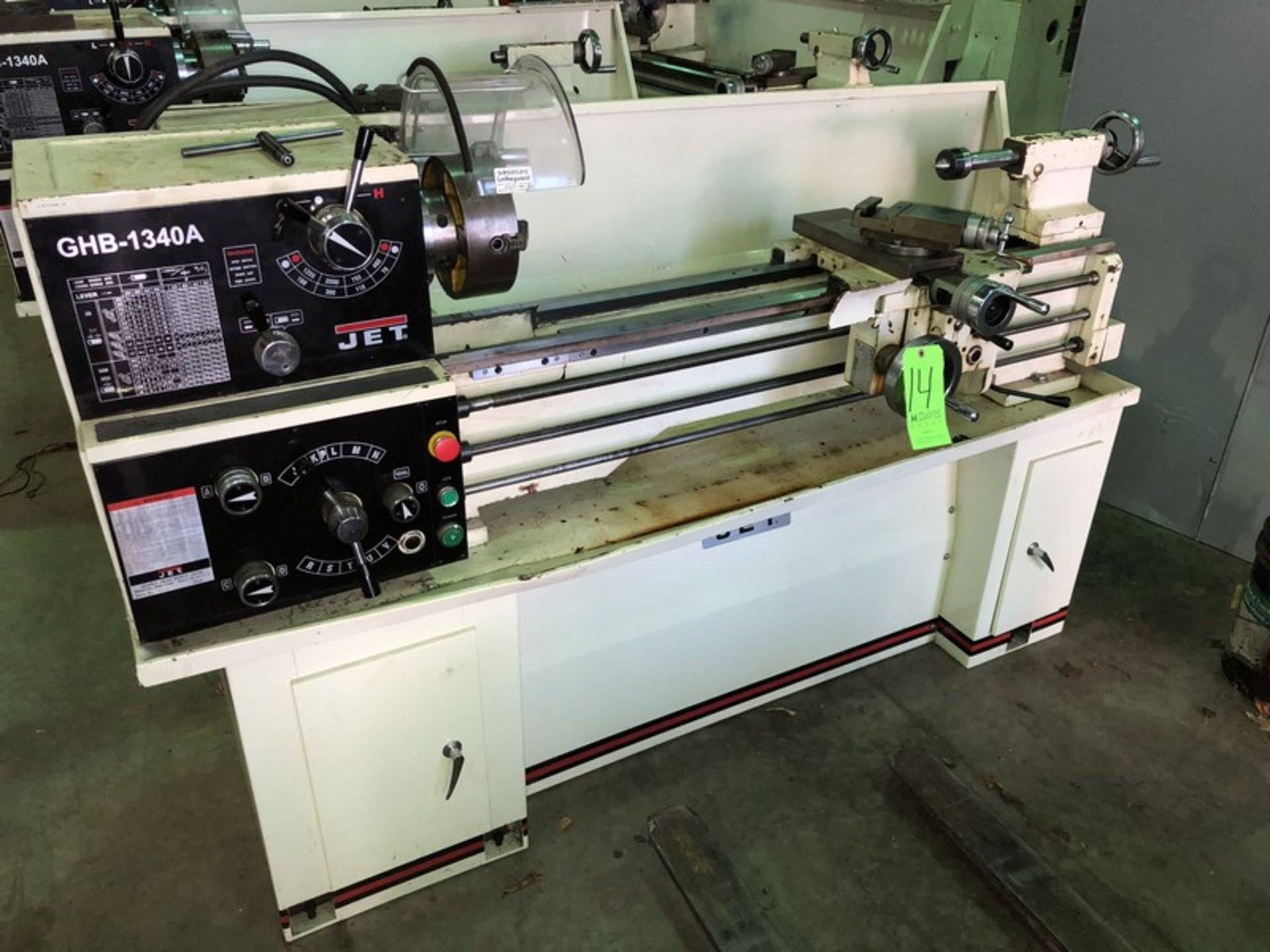 Jet Lathe, M/N GHB-1340A, S/N 10102364A, with Aprox. 55" Working Area (LOCATED IN FARMINGTON, WEST