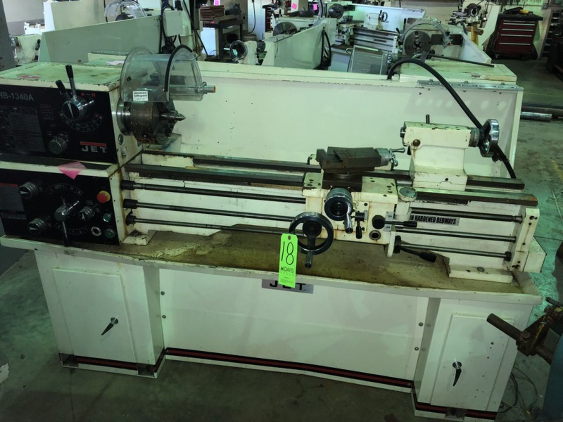 Jet Lathe, M/N GHB-1340A, S/N 10122442A, with Aprox. 55" Working Area (LOCATED IN FARMINGTON, WEST