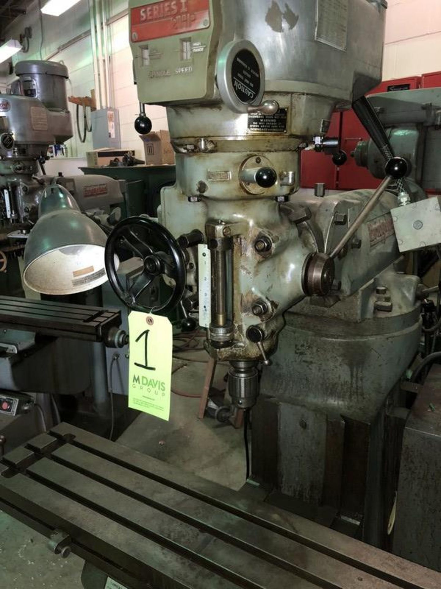 Bridgeport Vertical Milling Machine, S/N 2J-82761/2, Series 1, with 2 hp Spindle Speed, with 42" L x - Image 3 of 5