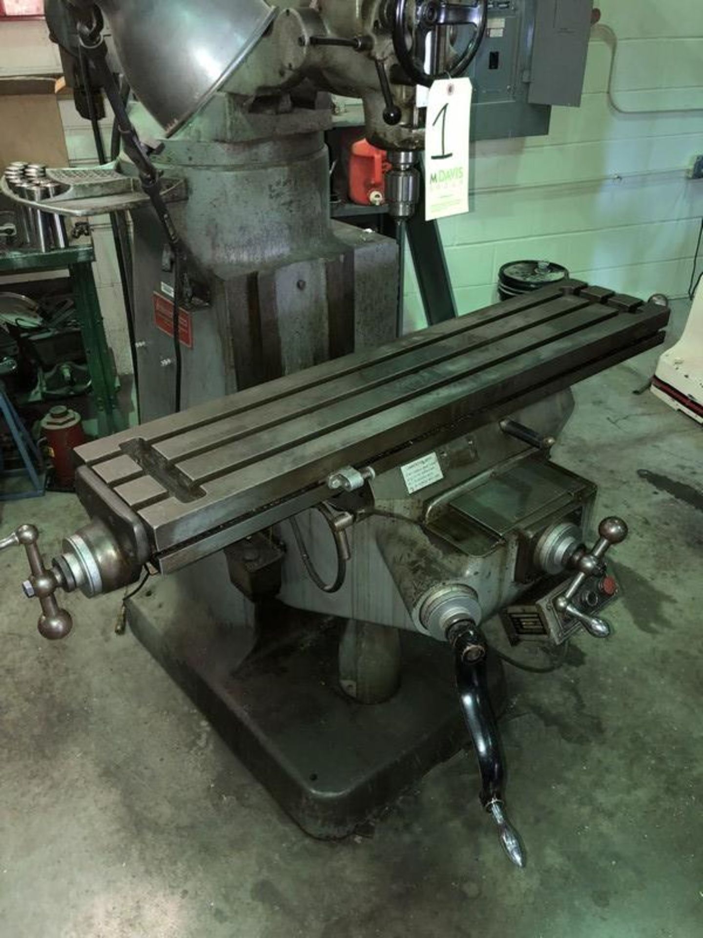 Bridgeport Vertical Milling Machine, S/N 2J-82761/2, Series 1, with 2 hp Spindle Speed, with 42" L x - Image 4 of 5