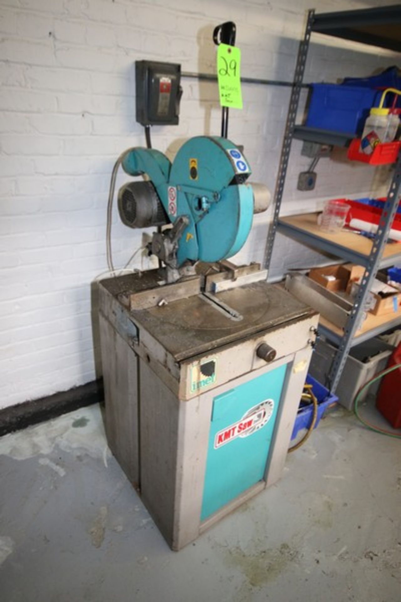 KMT Chop Saw, with Aprox. 14" Dia. Blade, 208 Volts, 3 Phase, with Guides and Cutting Table (LOCATED - Image 2 of 3