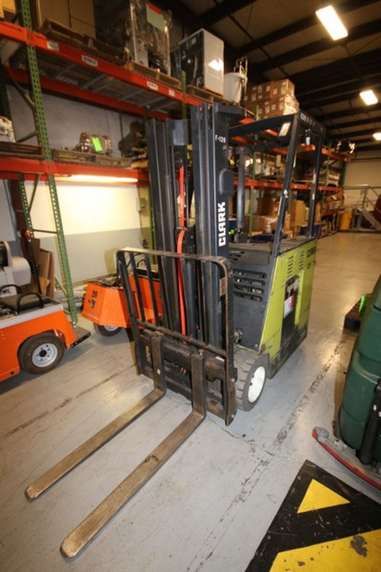 Clark 3,200 lb. Capacity Stand Up 36 V Electric Forklift, M/N ESM1117, S/N ESM247-0074-9580 KF, with - Image 2 of 6