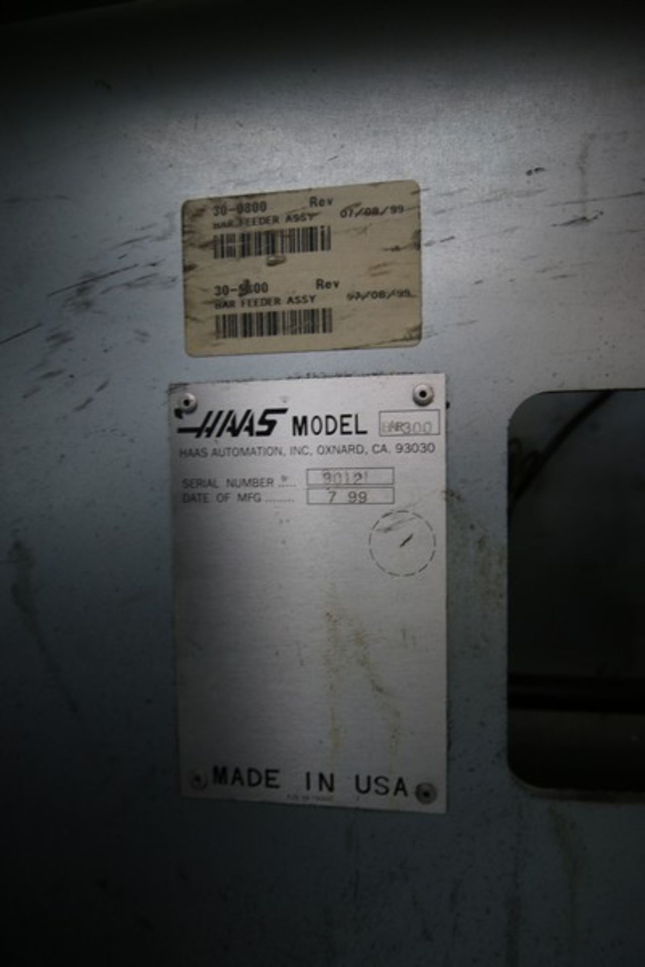 HAAS Automatic Bar Feeder, M/N BAR300, S/N 90121 (Unit 990142) - Image 5 of 5