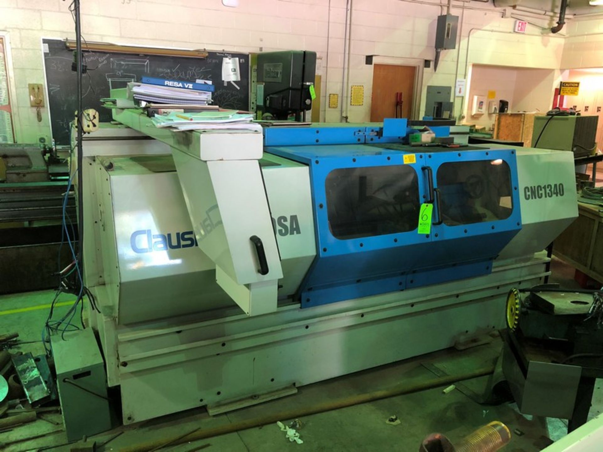 Clausing Metosa CNC Production Lathe, M/N CNC 1340, S/N 41633, Aprox. 60" L Working Area, with Fagor