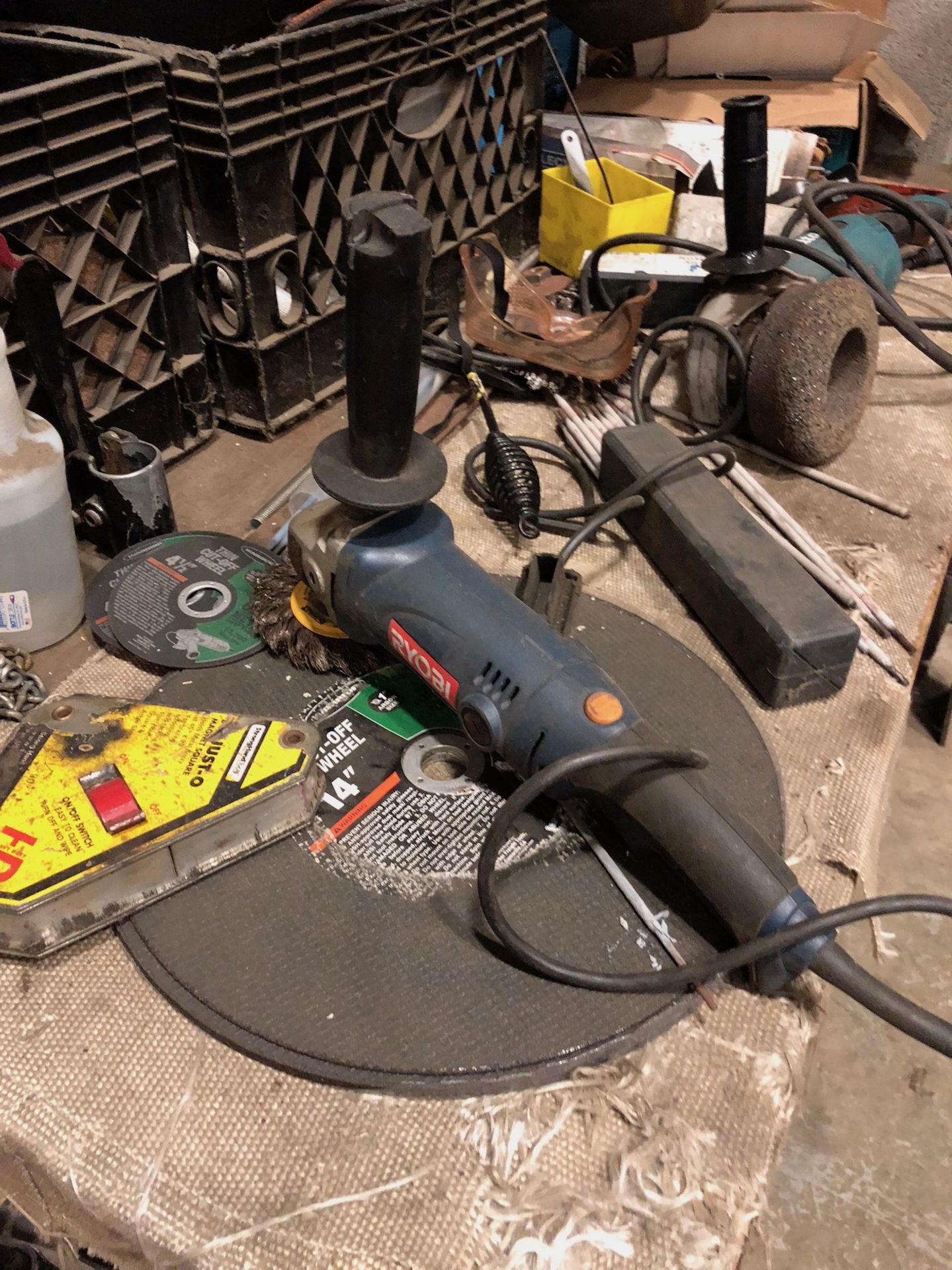 Assorted Hand-Held Power Tools Including: Ryobi Angle Grinder, Makita Angle Grinder, Chicago - Image 2 of 6