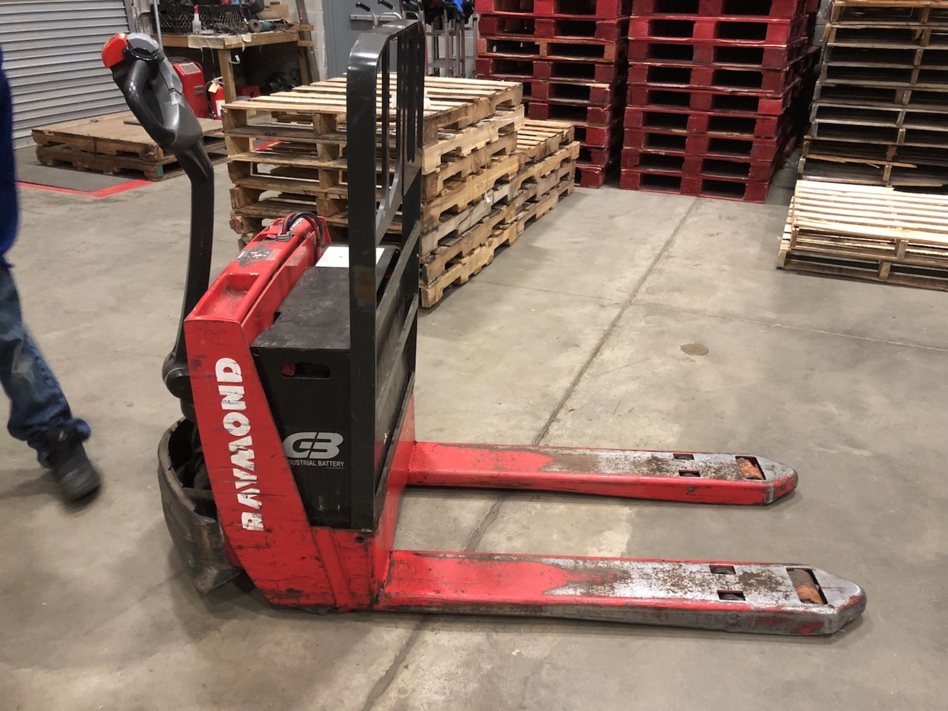 Raymond Walk Behind Electric Pallet Jack, Model 102T-F45L, S/N 102-12-23658, 4,500 LB Cap,