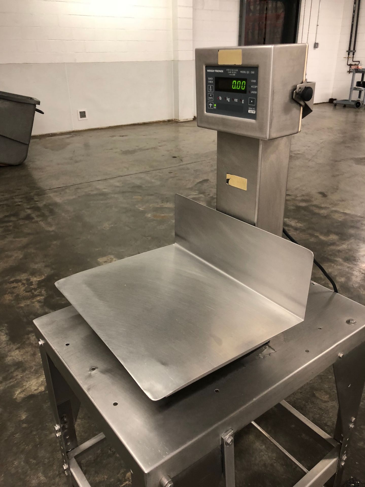 Weigh Tronix S/S platform scale, Model QC 3265, serial number 022-795, Approximately 14” x 18”, 1 - Image 6 of 6