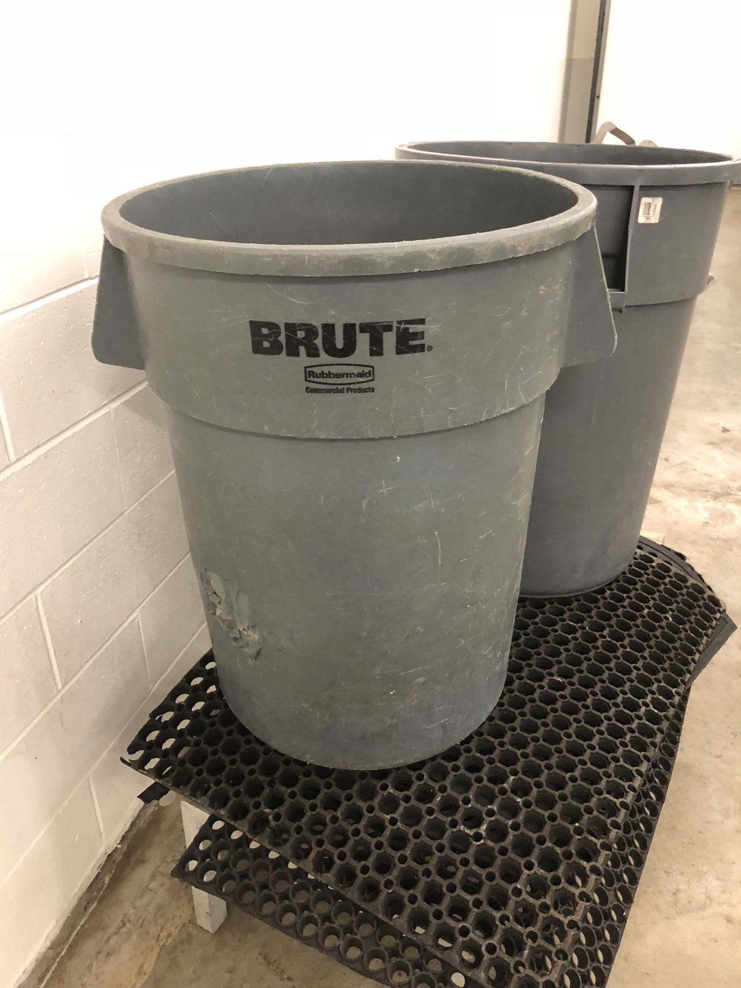 Two Rubbermaid Brute Trash Cans - Image 2 of 2