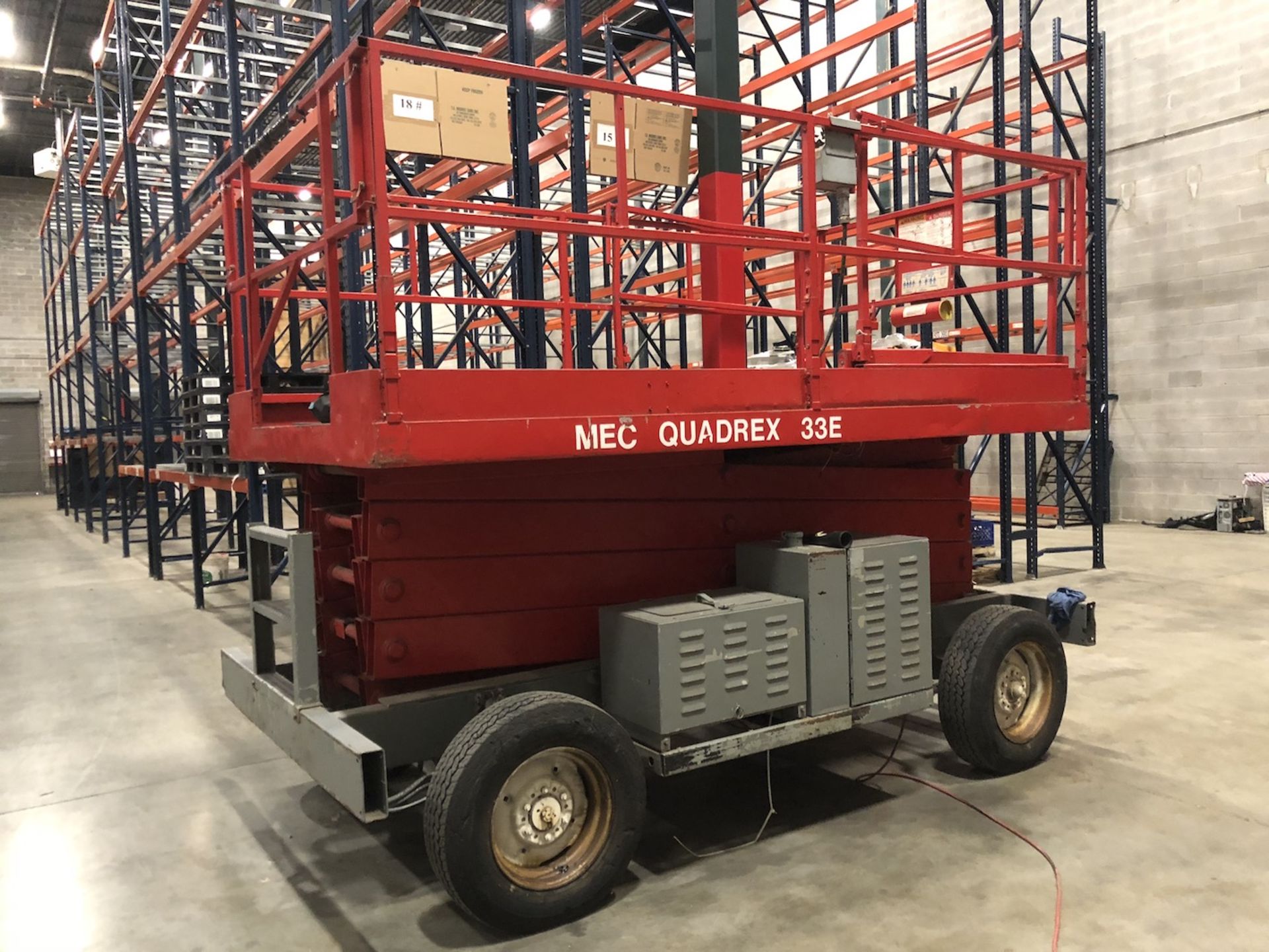 MEC Quadrex 33E Heavy Duty Scissor Lift, Model