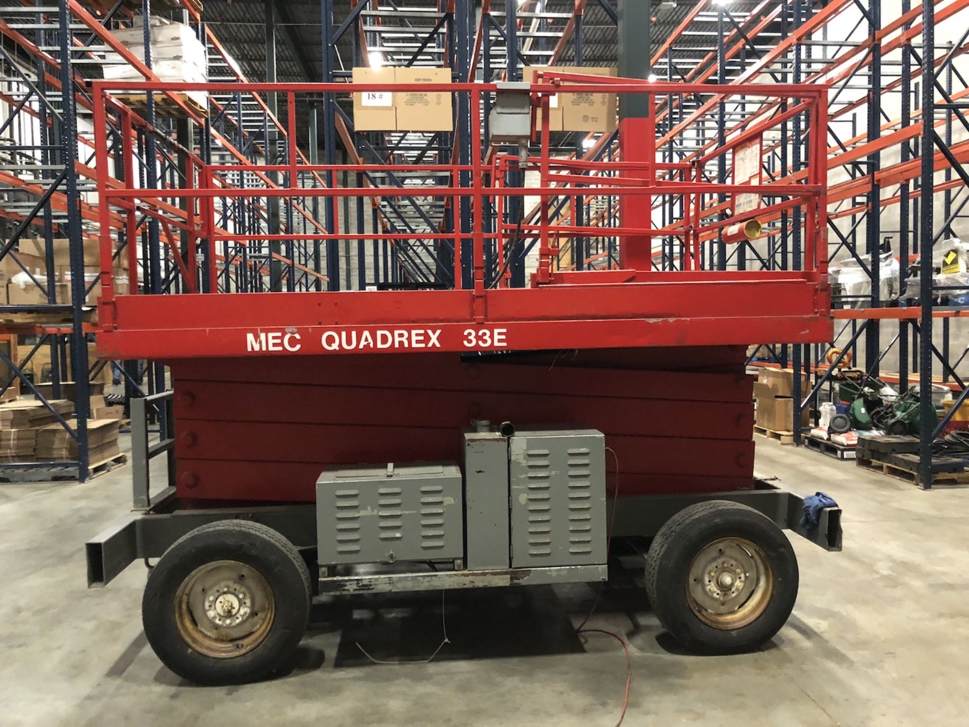 MEC Quadrex 33E Heavy Duty Scissor Lift, Model - Image 3 of 8