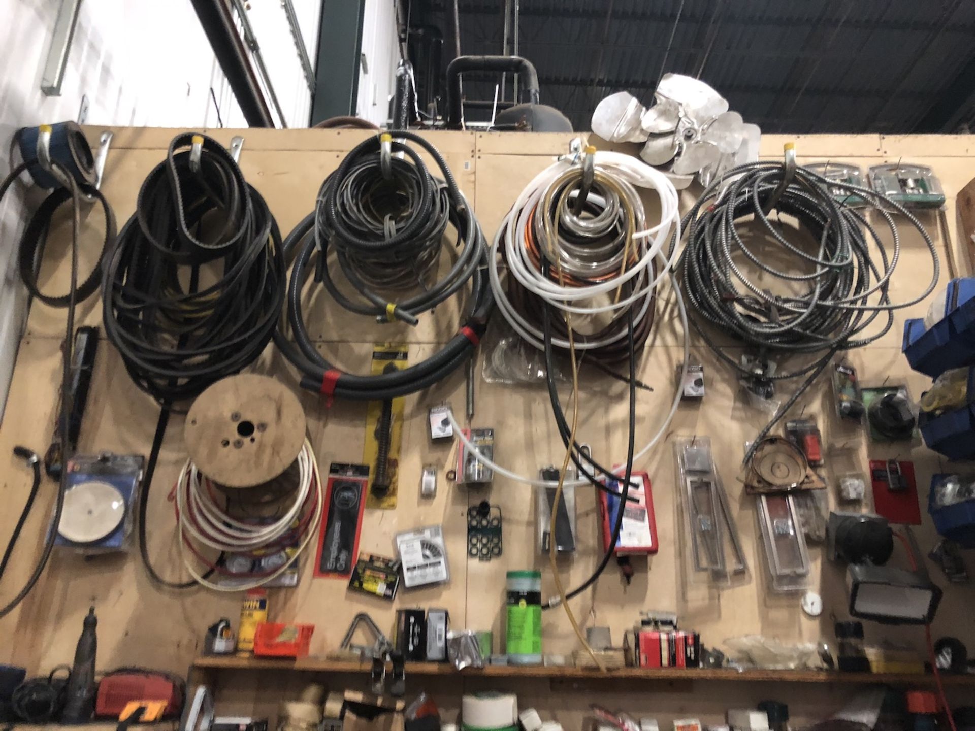 Tools and Assorted Shop items Through Machine Shop Assorted Hydraulic Hoses