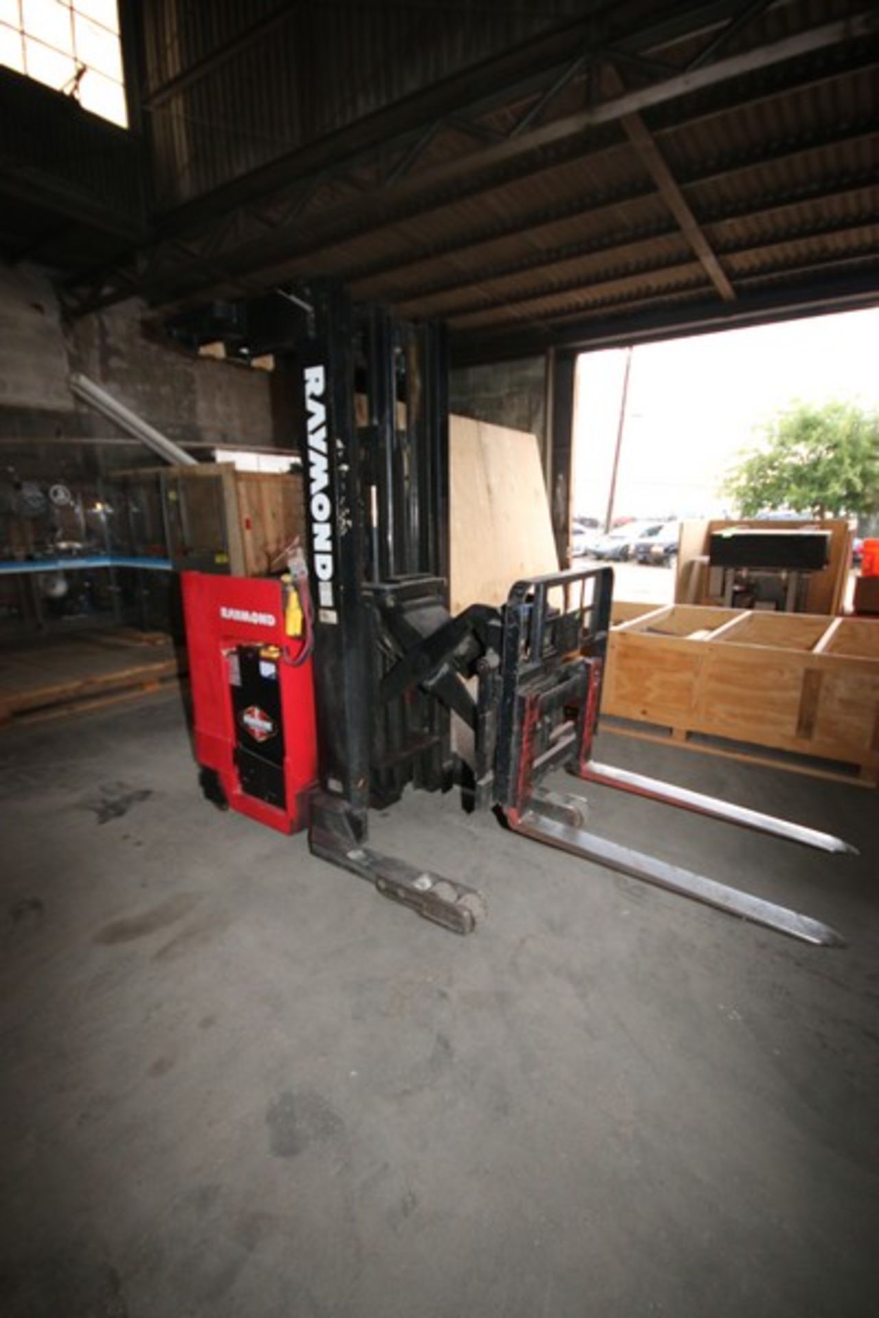 Raymond 4,500 lb. Stand-Up Electric Forklift, M/N EASI, S/N EZ-A-94-01363, with Side Shift, Tilt,