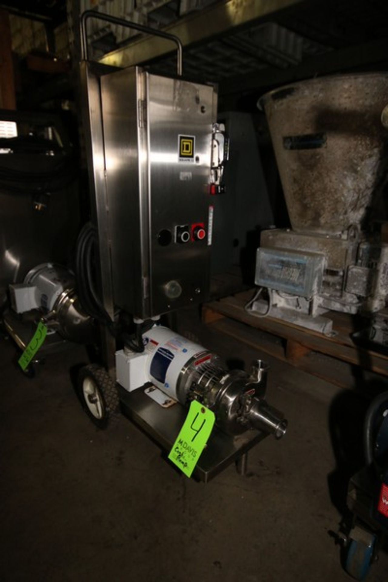 WCB 1 hp Centrifugal Pump, M/N C114, with Baldor 3450 RPM Square D Safety Switch, Mounted on S/S - Image 2 of 4